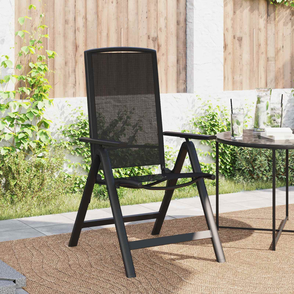 Liegestühle für den Garten 2 pcs Schwarz 58 x 71 x 112 cm