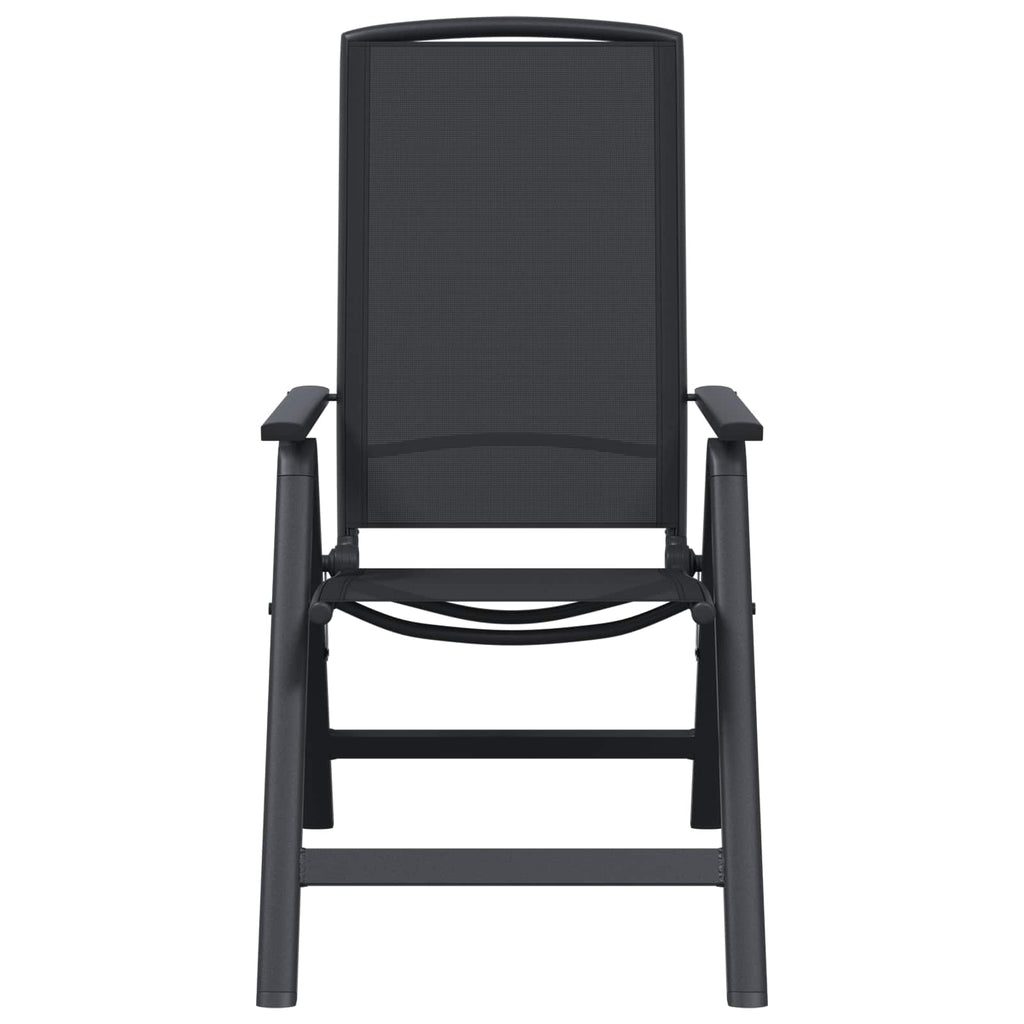Liegestühle für den Garten 2 pcs Schwarz 58 x 71 x 112 cm