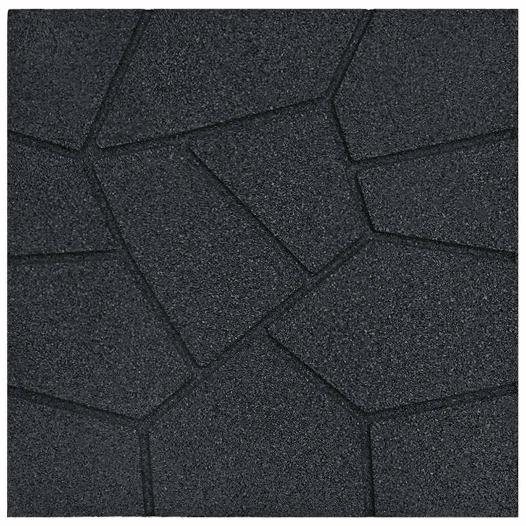 Gehwegstein 6 pcs Schwarz 40,5 x 40,5 x 2 cm Gummi