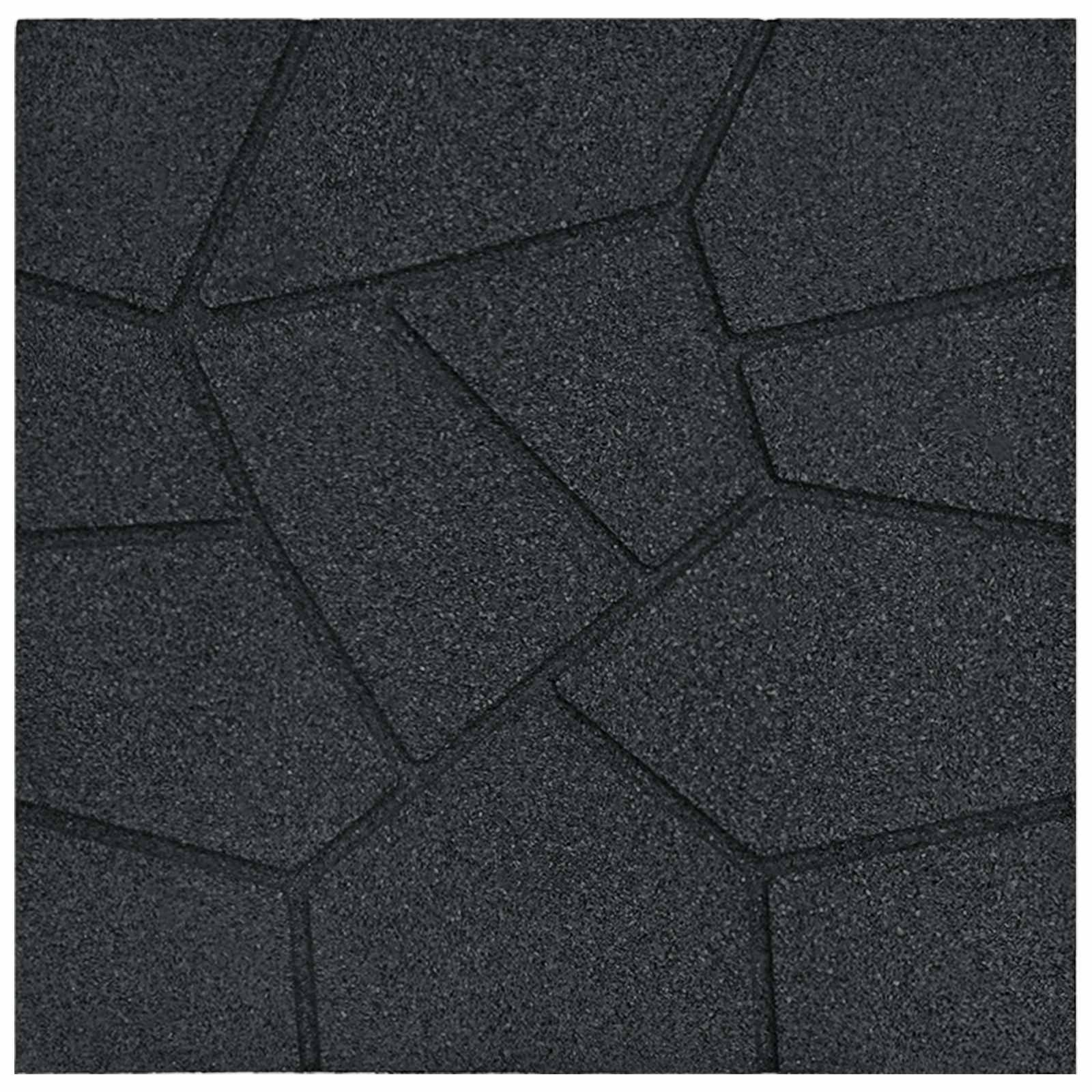 Gehwegstein 6 pcs Schwarz 40,5 x 40,5 x 2 cm Gummi