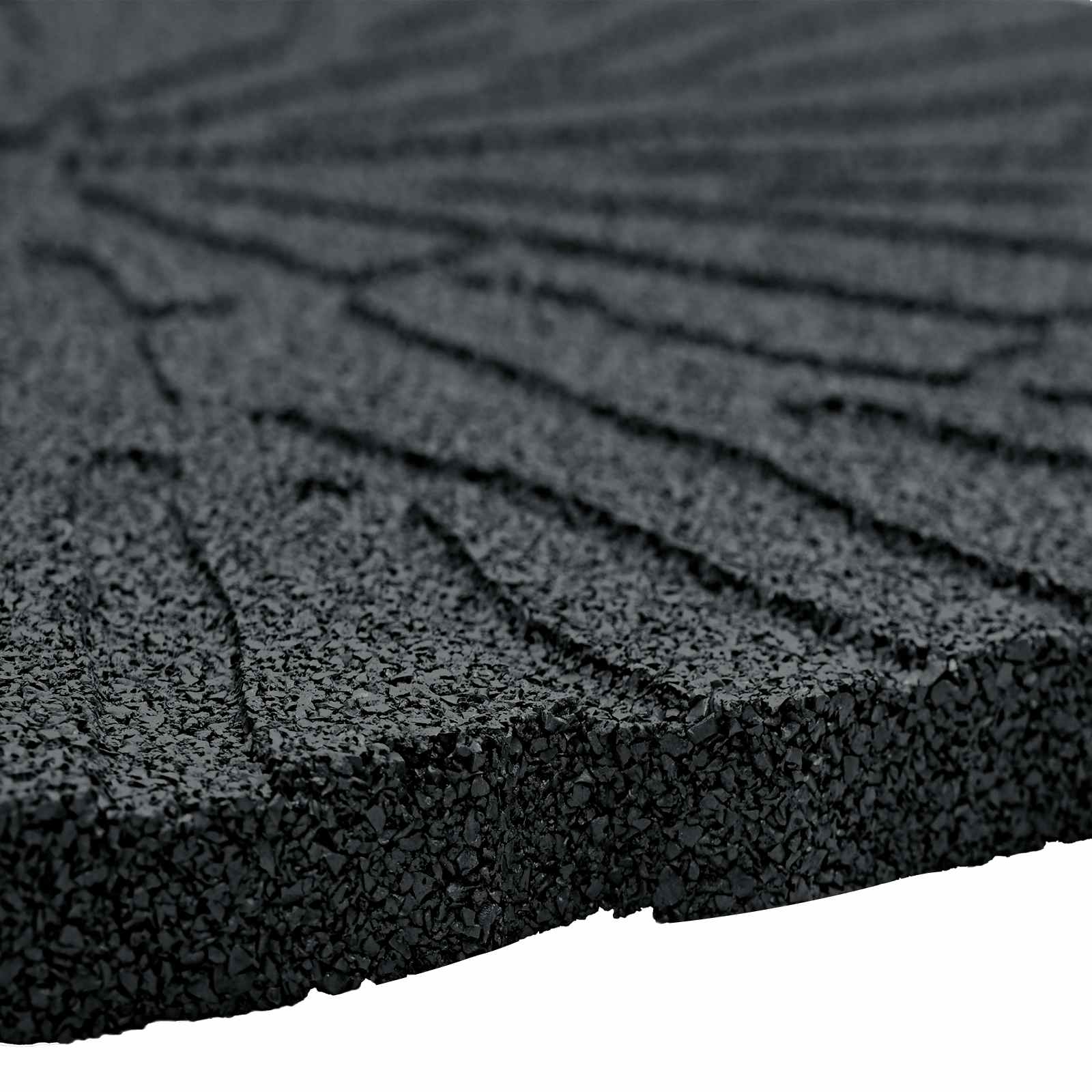Trittsteine 6 pcs Schwarz Ø 45 x 1,8 cm Gummi