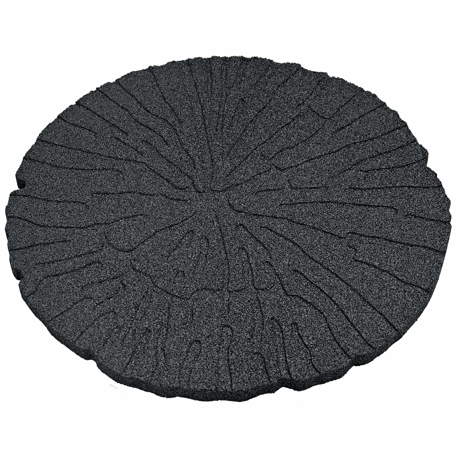 Trittsteine 6 pcs Schwarz Ø 45 x 1,8 cm Gummi