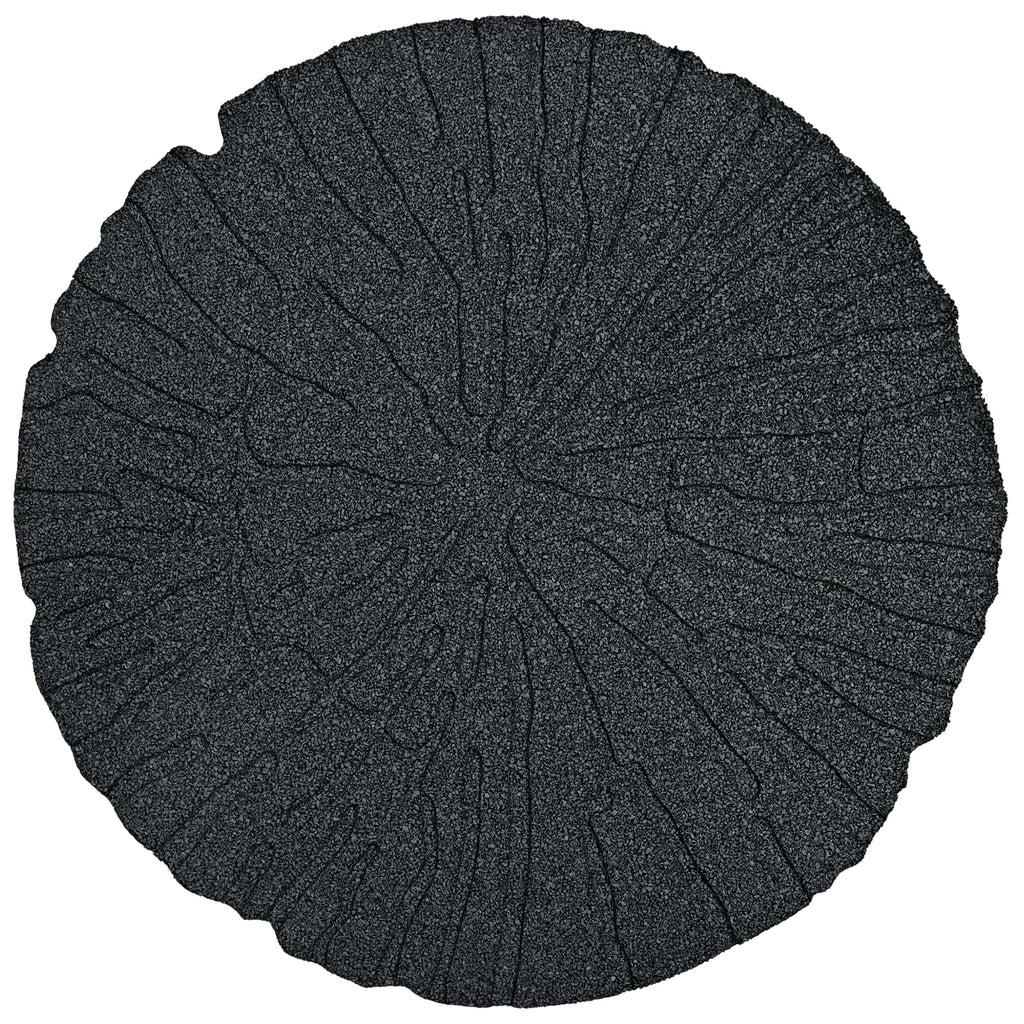 Trittsteine 6 pcs Schwarz Ø 45 x 1,8 cm Gummi