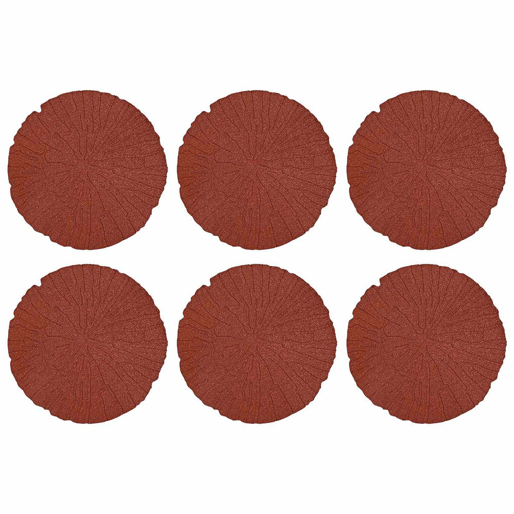 Trittsteine 6 pcs Rot Ø 45 x 1,8 cm Gummi
