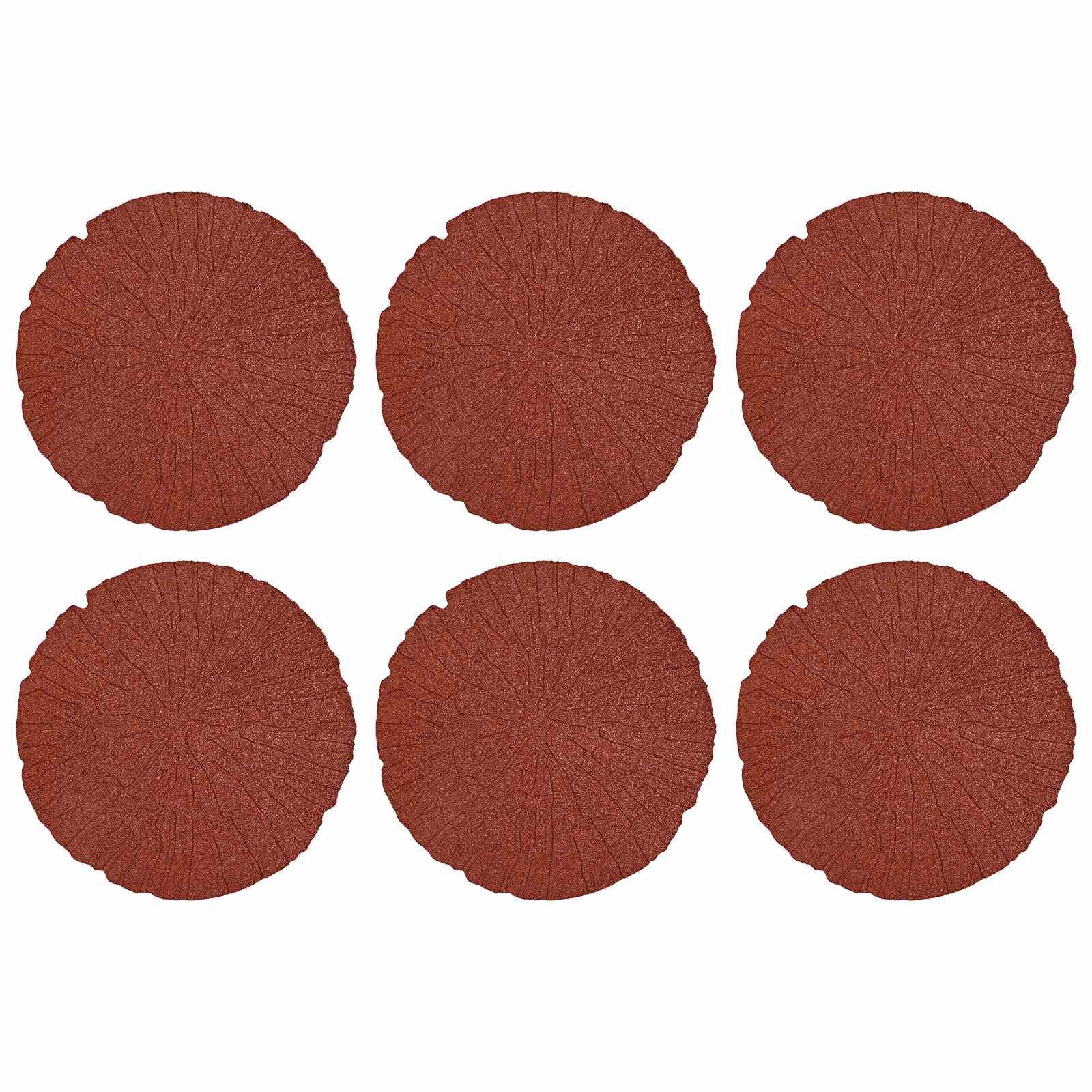 Trittsteine 6 pcs Rot Ø 45 x 1,8 cm Gummi