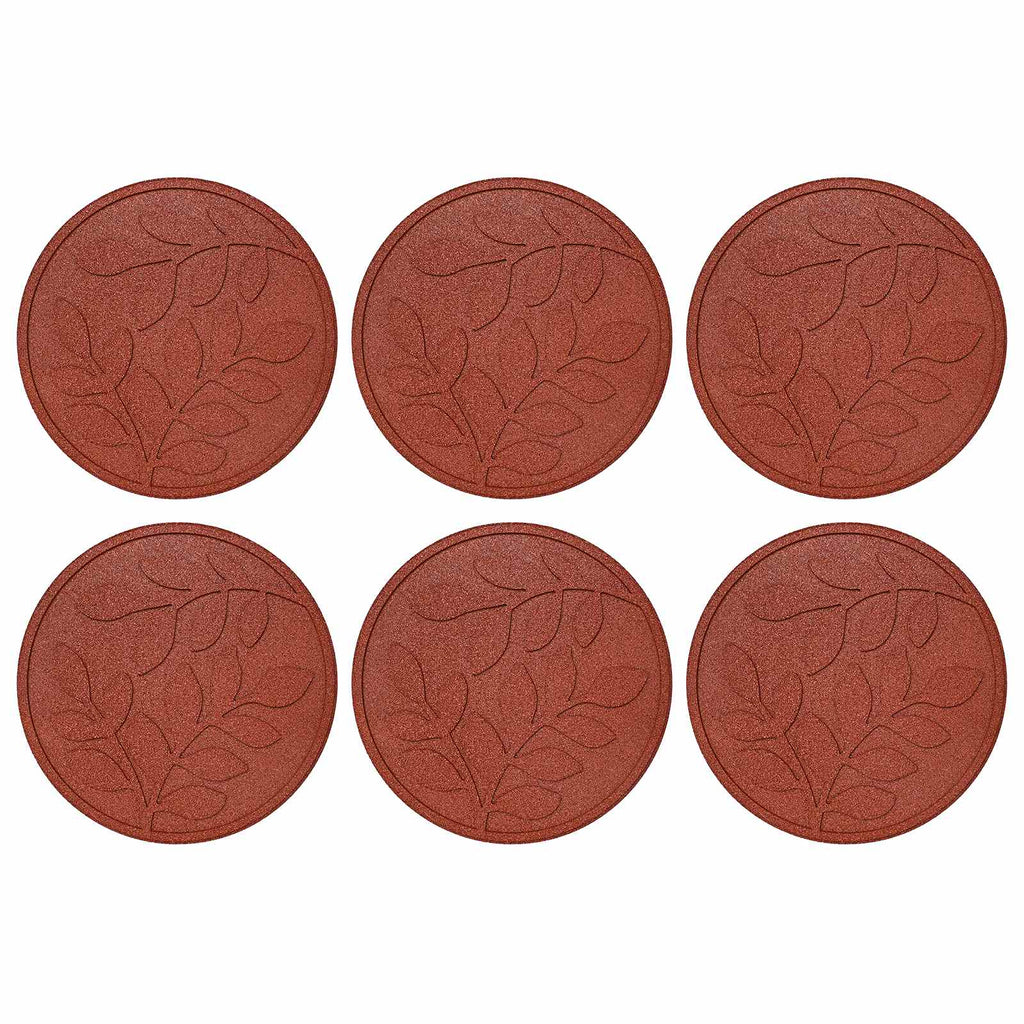 Gehwegstein 6 pcs Rot Ø 44 x 2 cm Gummi