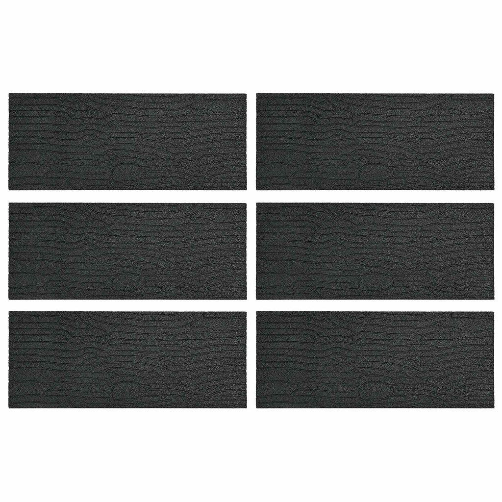 Gehwegstein 6 pcs Schwarz 60,5 x 25 x 2 cm Gummi