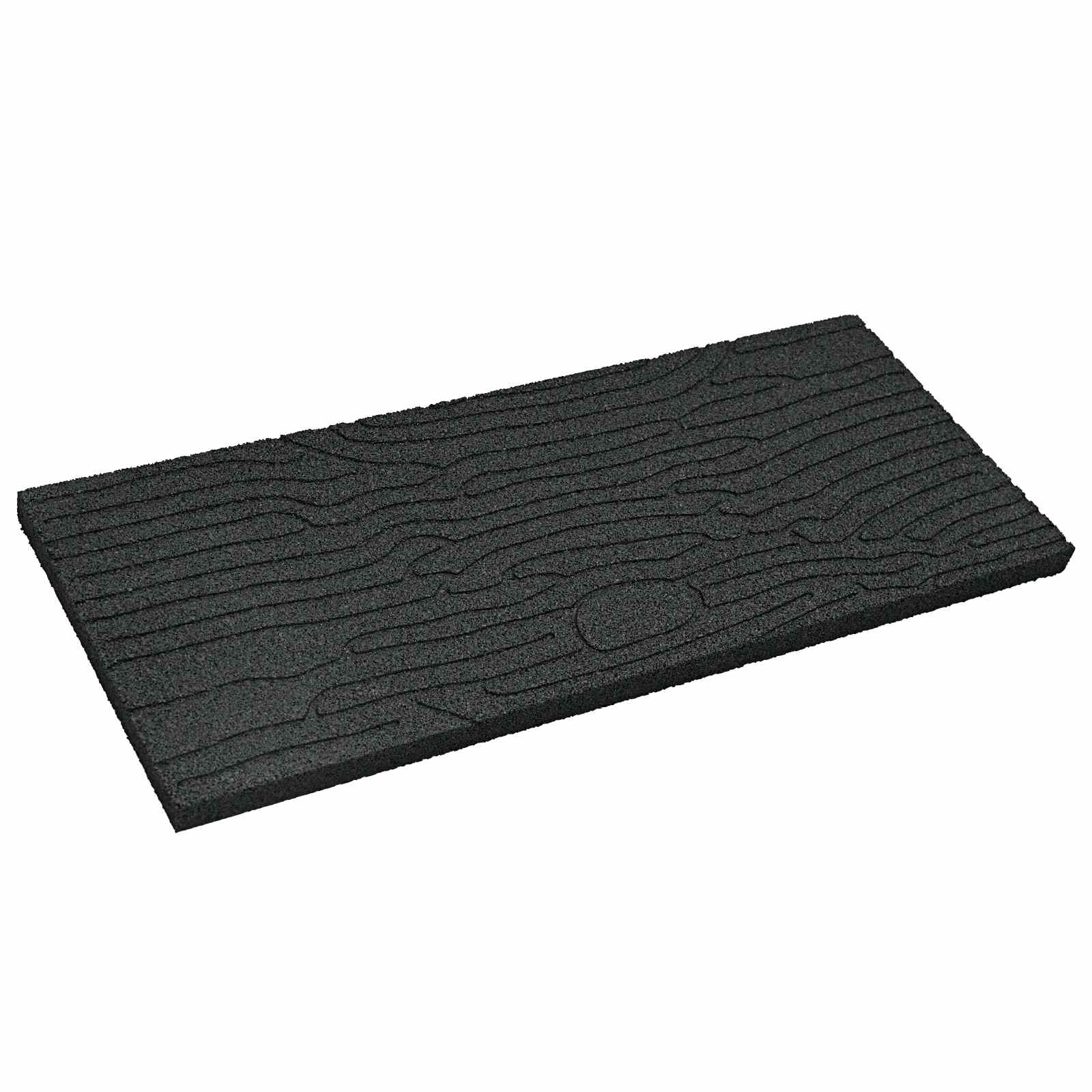 Gehwegstein 6 pcs Schwarz 60,5 x 25 x 2 cm Gummi