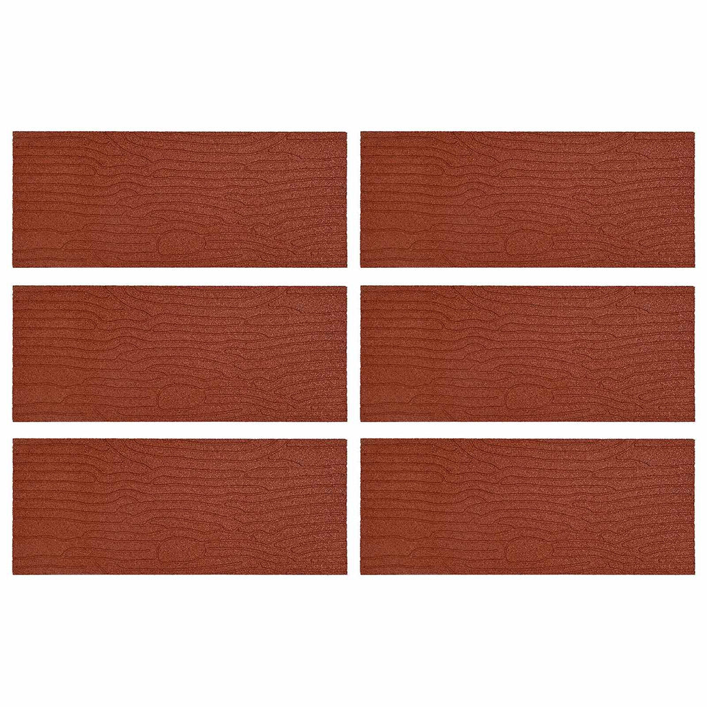 Gehwegstein 6 pcs Rot 60,5 x 25 x 2 cm Gummi