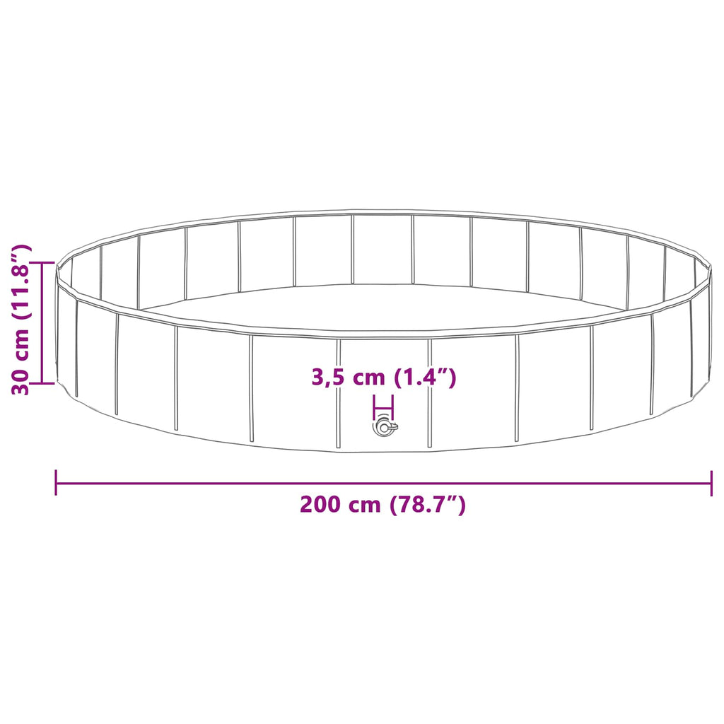 Hundepool Rot Ø200 x 30 cm Dicker PVC