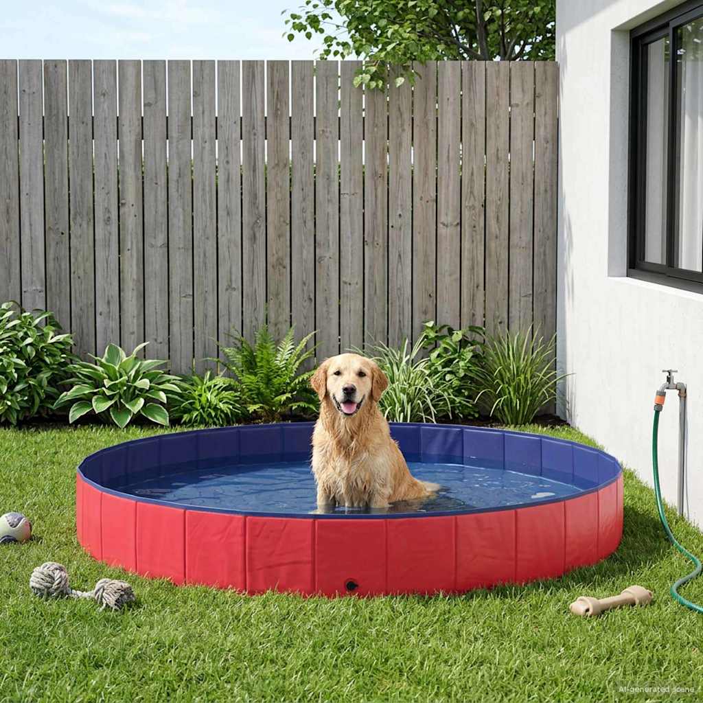 Hundepool Rot Ø300 x 38 cm Dicker PVC