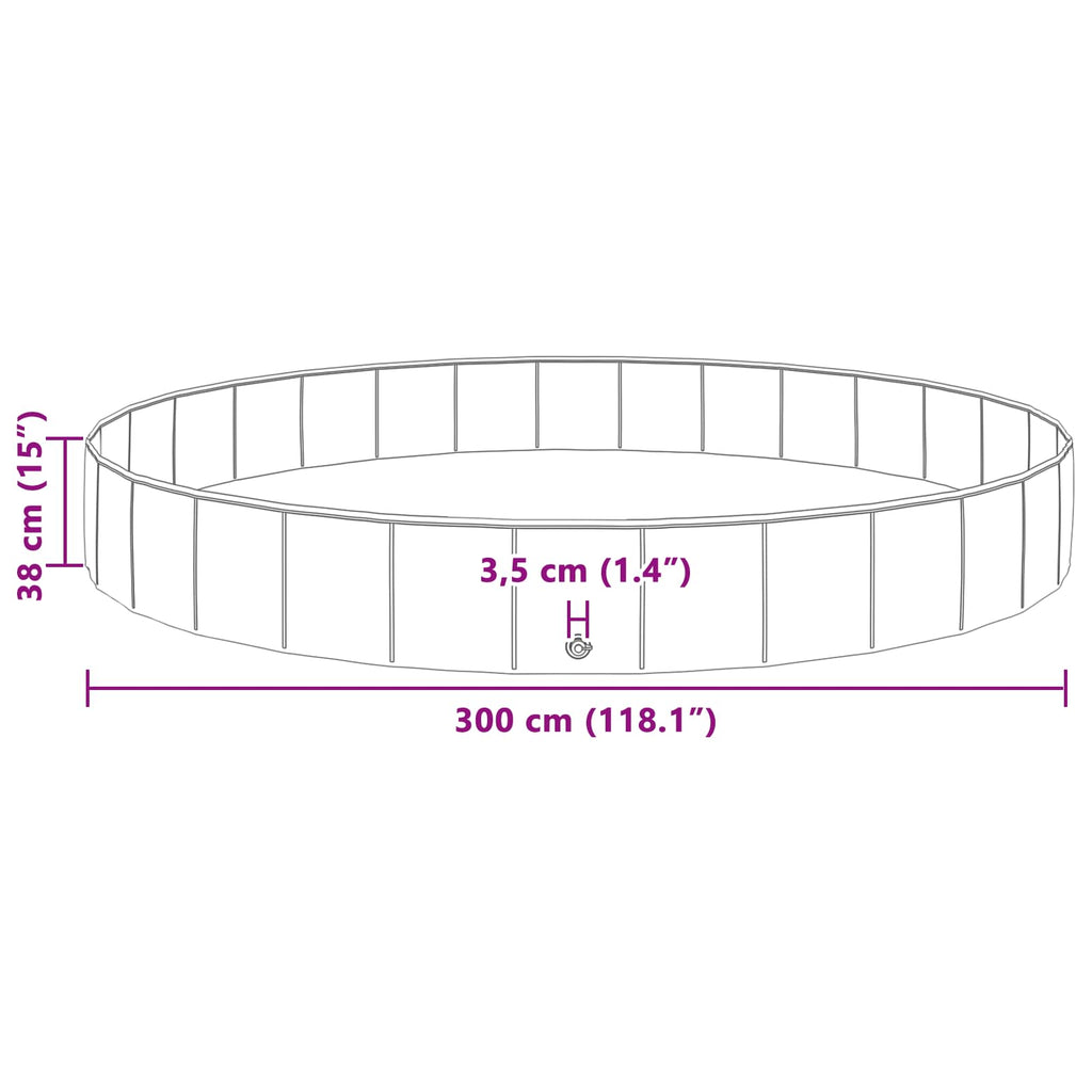 Hundepool Rot Ø300 x 38 cm Dicker PVC