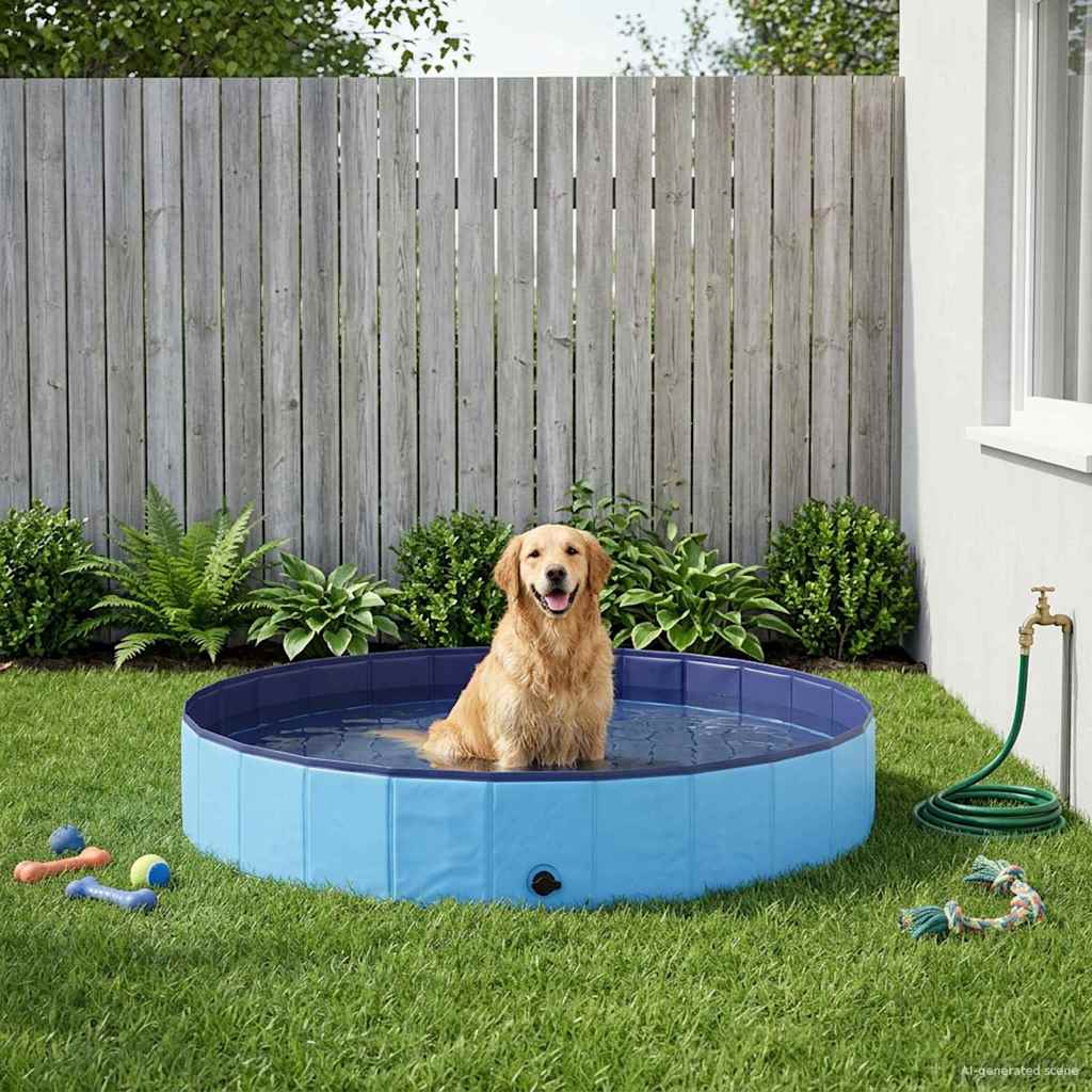 Hundepool Blau Ø200 x 30 cm Dicker PVC