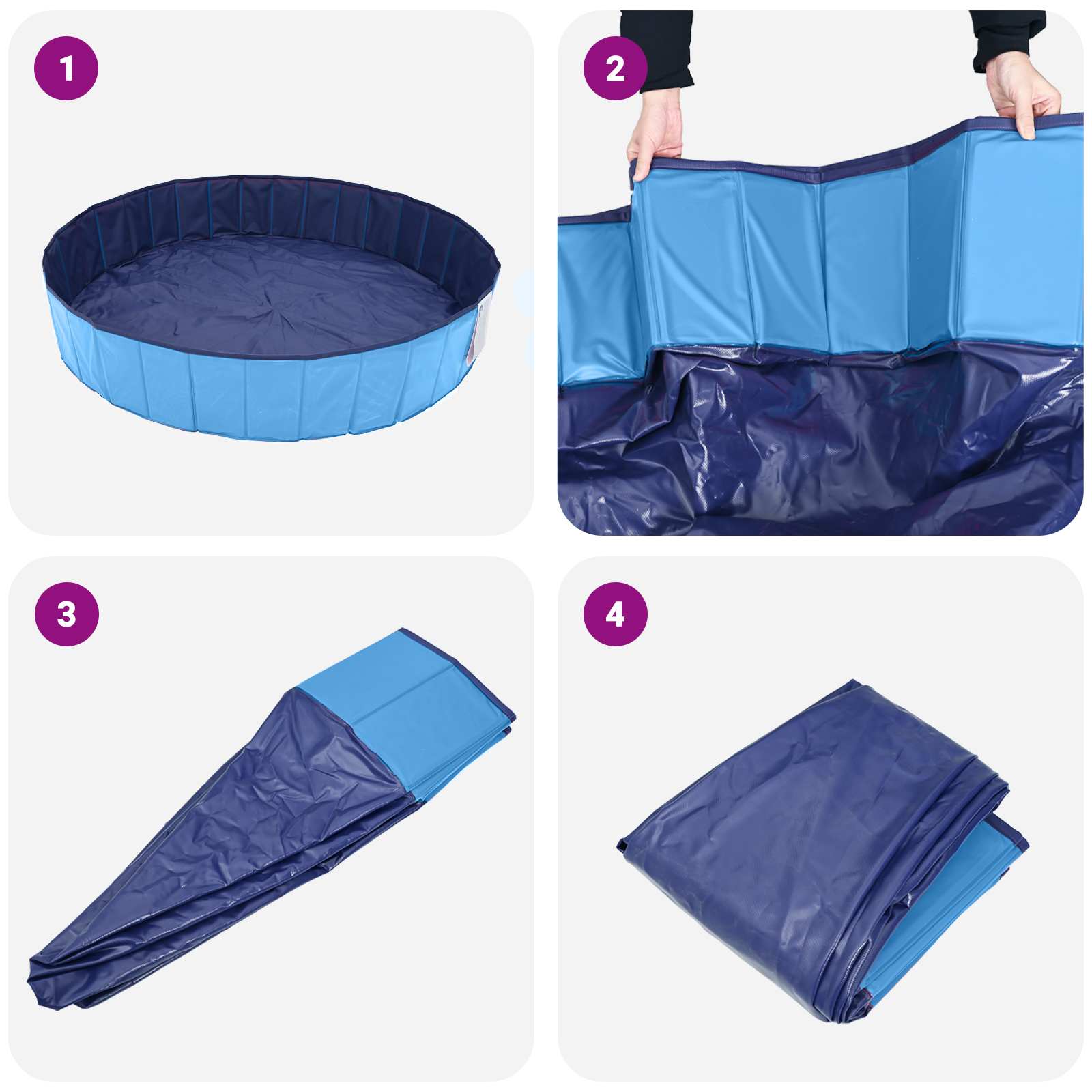 Hundepool Blau Ø200 x 30 cm Dicker PVC