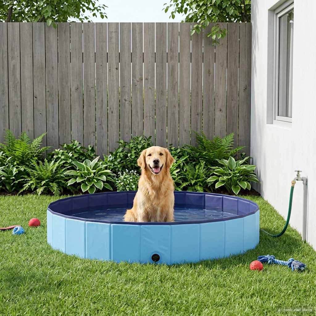 Hundepool Blau Ø300 x 38 cm Dicker PVC