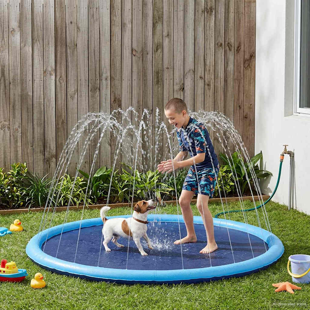 Planschbecken für Kinder und Hunde Blau Ø200 x 9 cm PVC