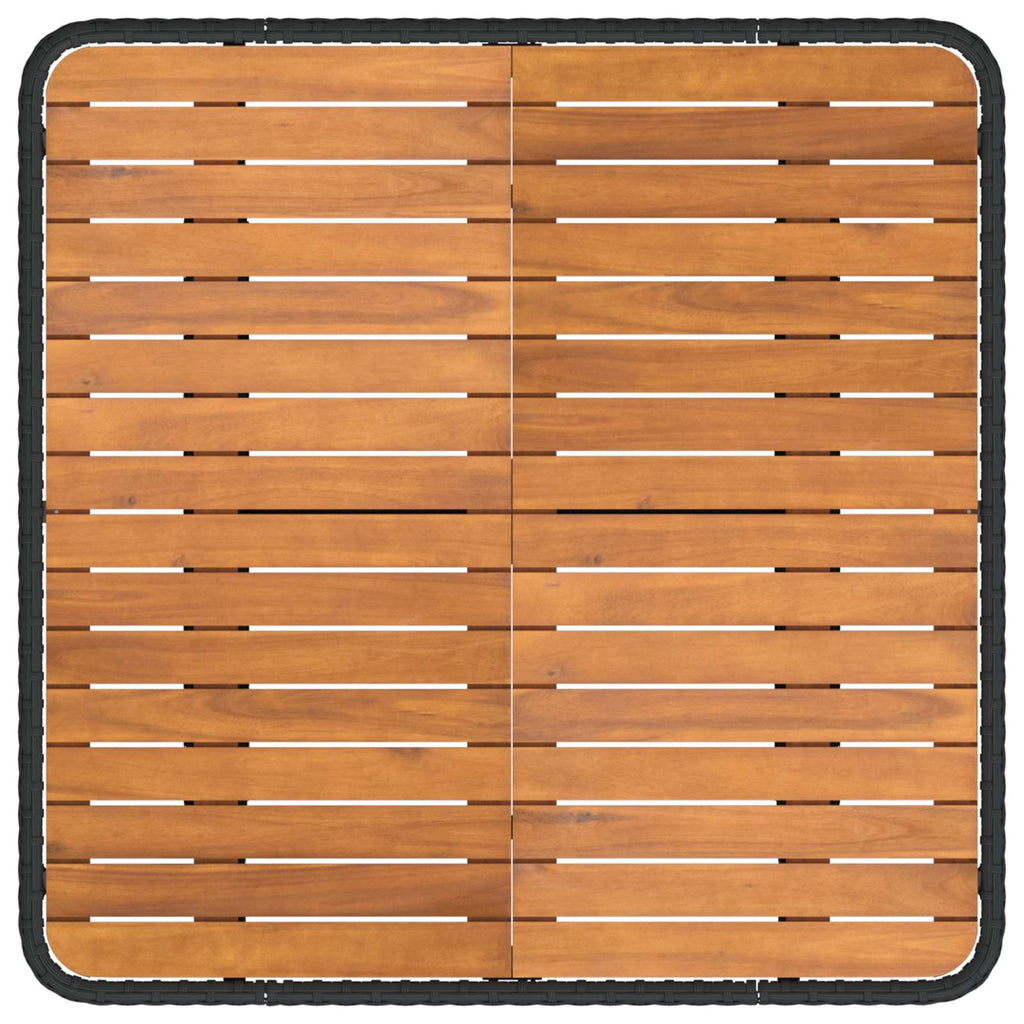 Möbelsets mit Kissen 4 pcs Schwarz und Türkis PE-Rattan