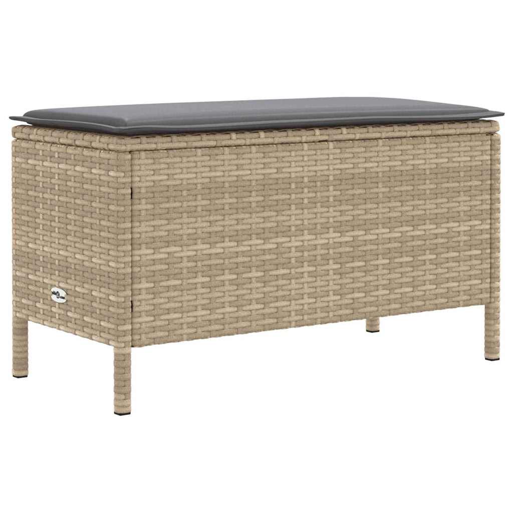 Möbelsets mit Kissen 7 pcs Beige und Hellgrau PE-Rattan