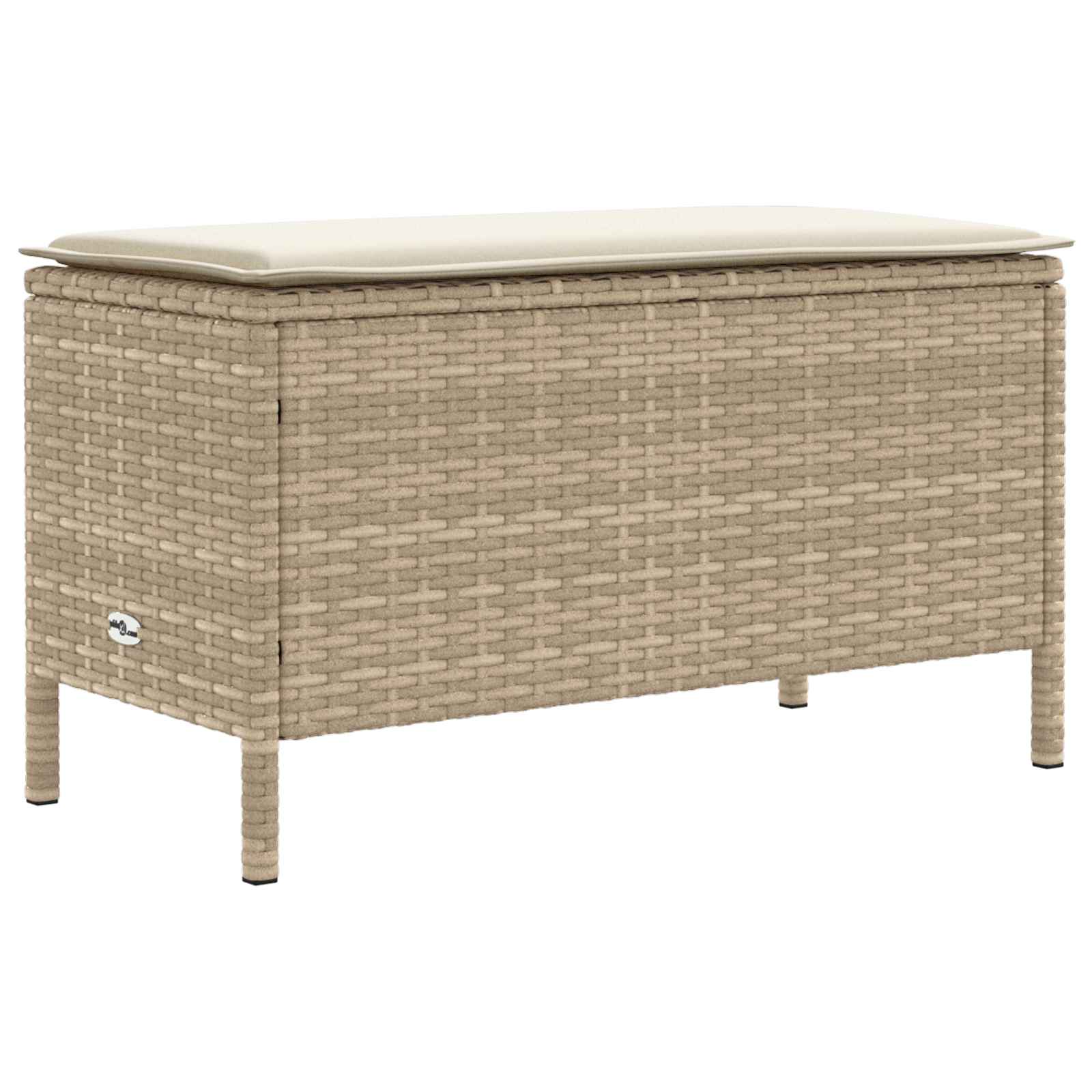 Möbelsets mit Kissen 7 pcs Beige und Creme PE-Rattan