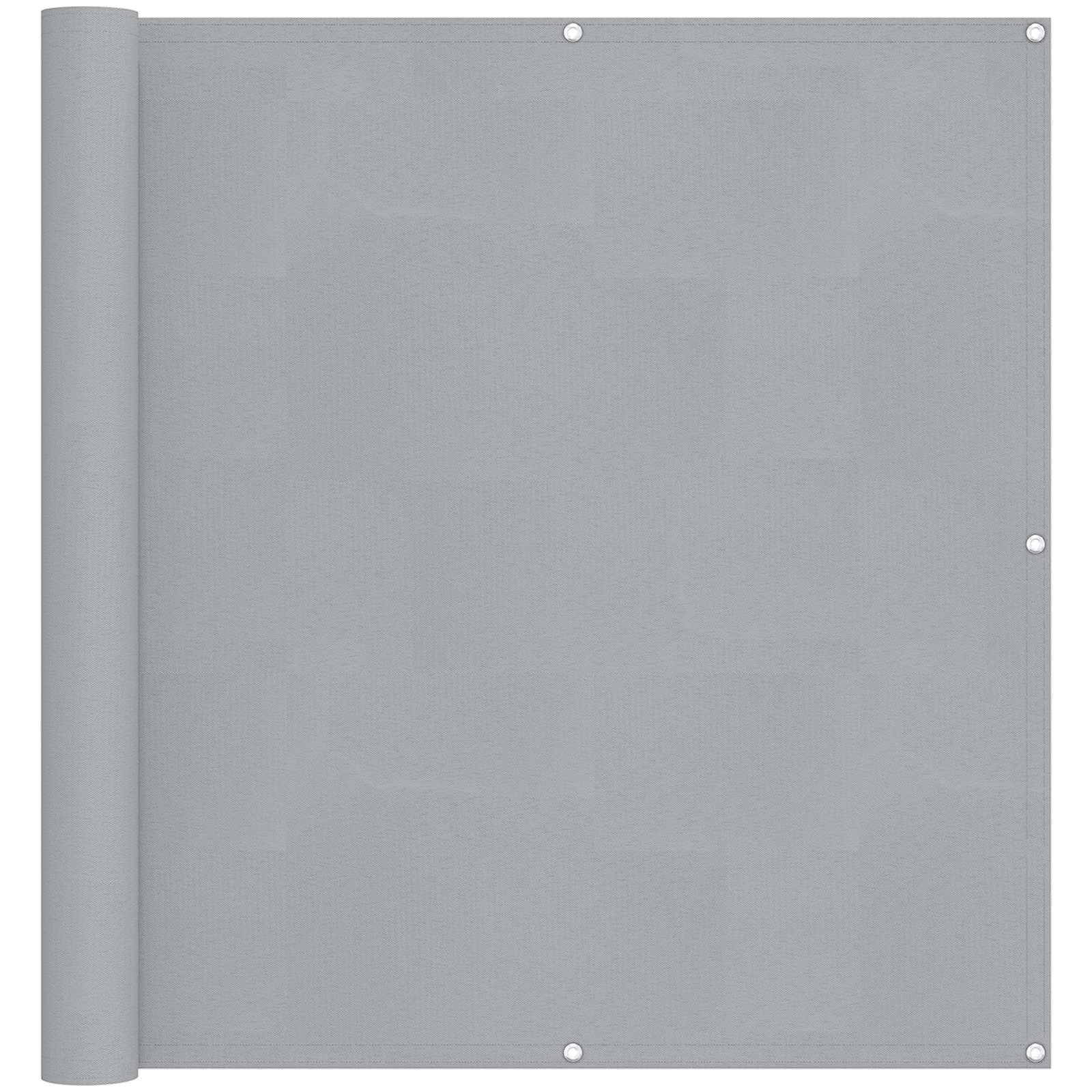 Balkonsichtschutz Hellgrau 110 x 300 cm Oxford-Stoff