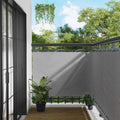 Balkonsichtschutz Hellgrau 110 x 800 cm Oxford-Stoff