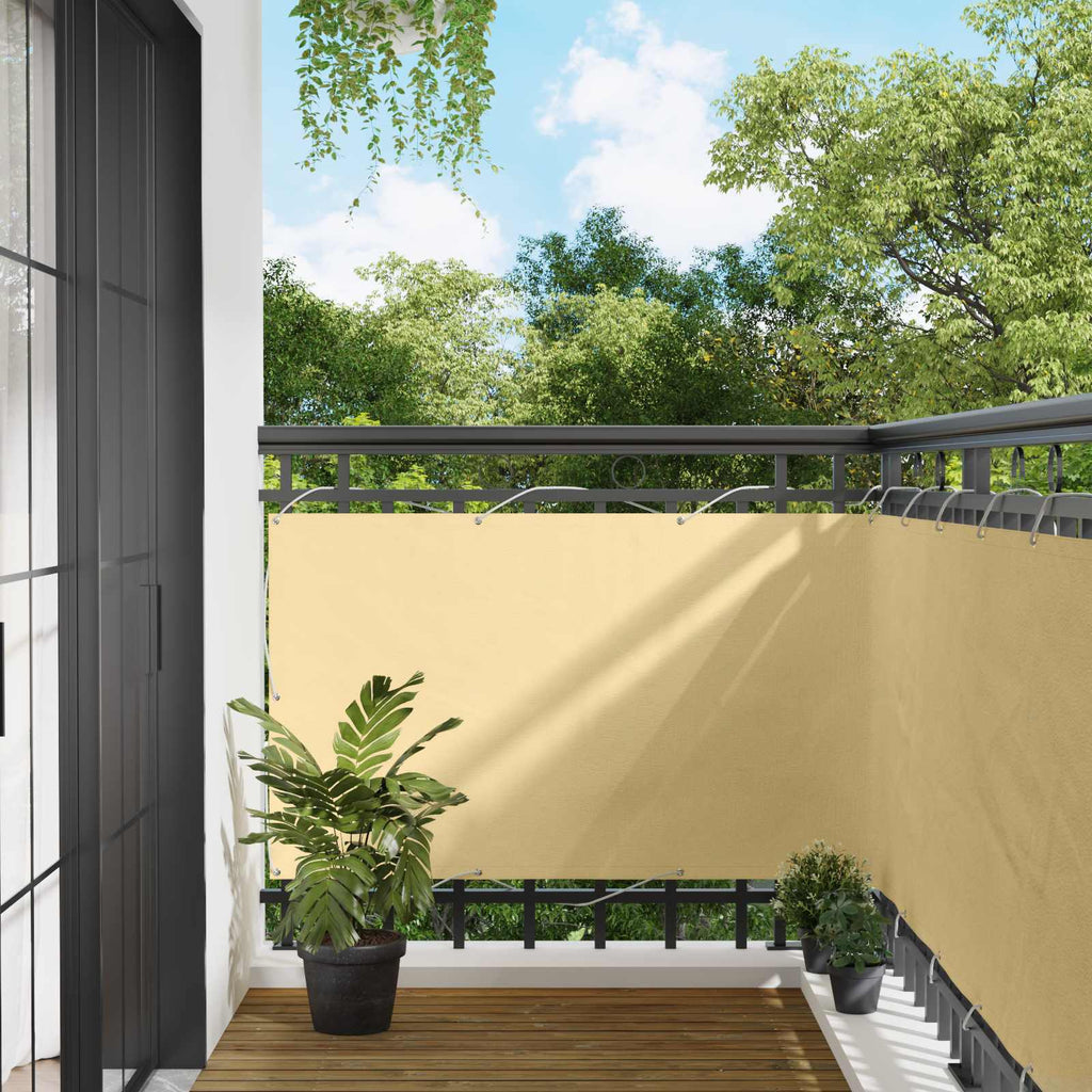 Balkonsichtschutz Sand 100 x 400 cm Oxford-Stoff