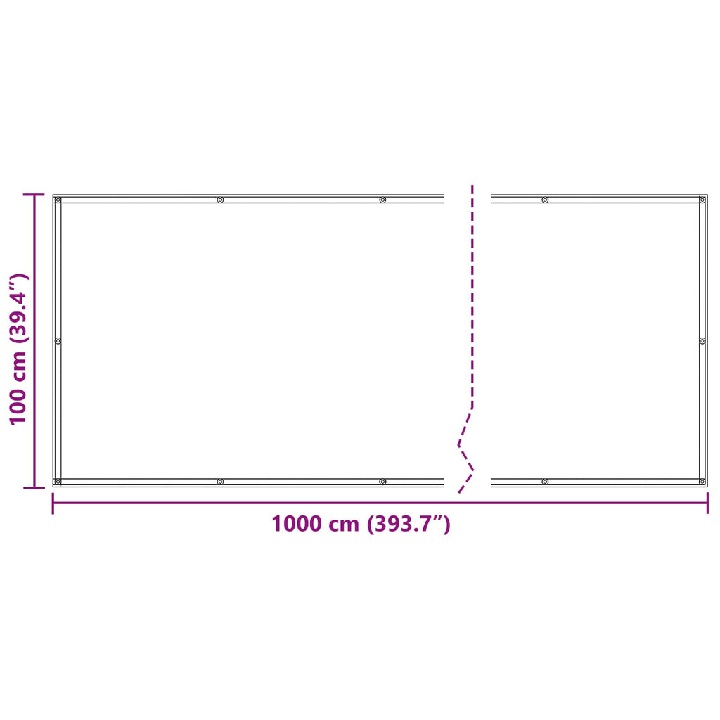 Balkonsichtschutz Sand 100 x 1000 cm Oxford-Stoff