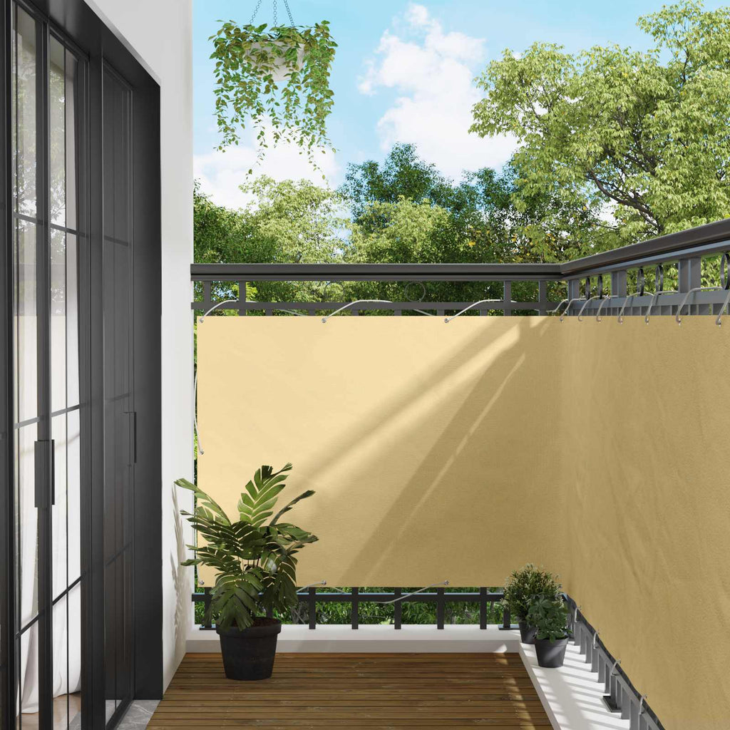 Balkonsichtschutz Sand 110 x 400 cm Oxford-Stoff