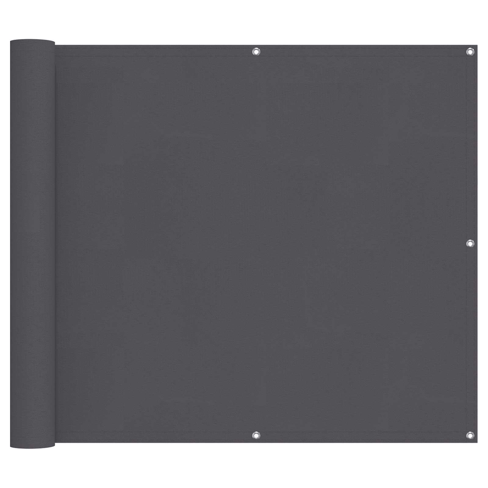 Balkonsichtschutz Anthrazit 100 x 200 cm Oxford-Stoff