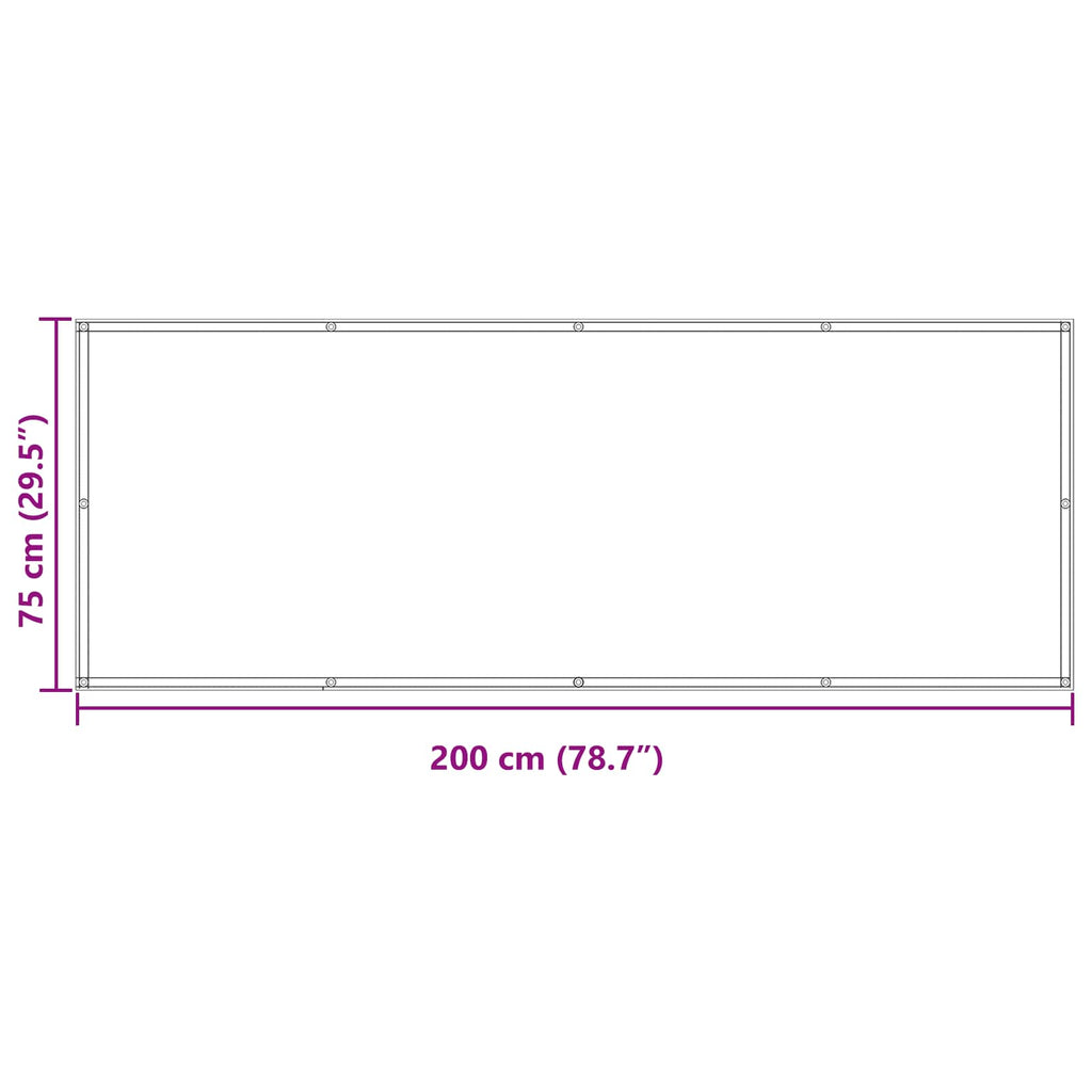 Balkonsichtschutz Weiß 75 x 200 cm