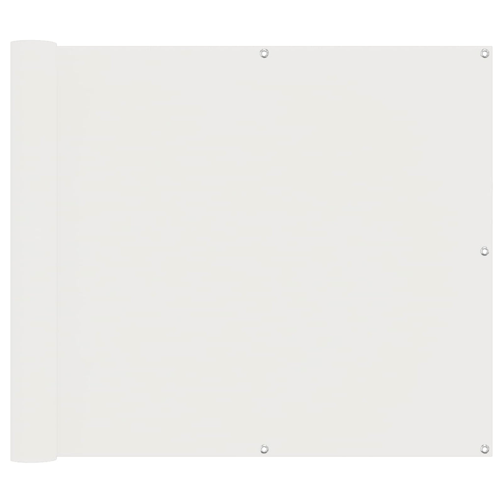 Balkonsichtschutz Weiß 100 x 400 cm Oxford-Stoff