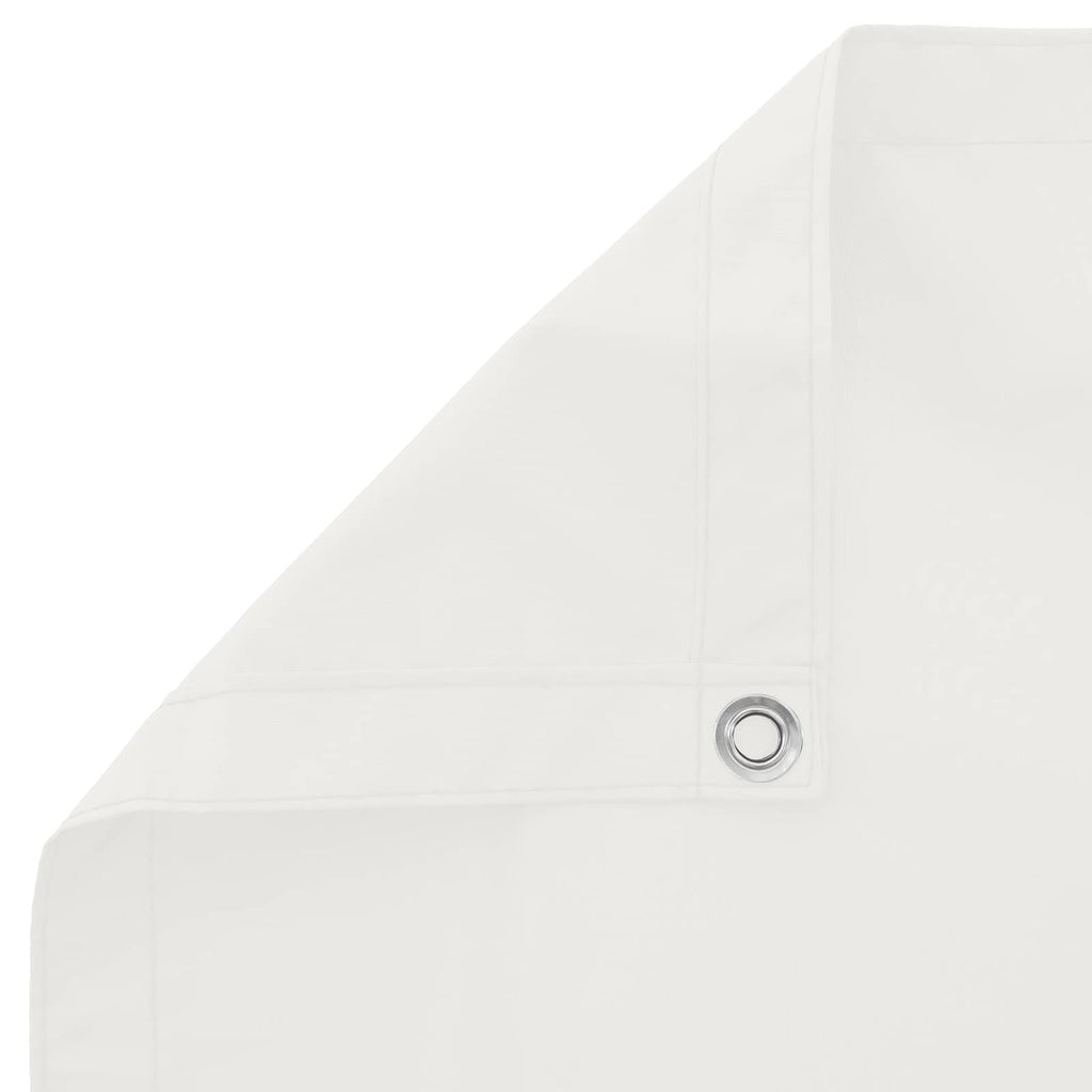 Balkonsichtschutz Weiß 100 x 600 cm Oxford-Stoff