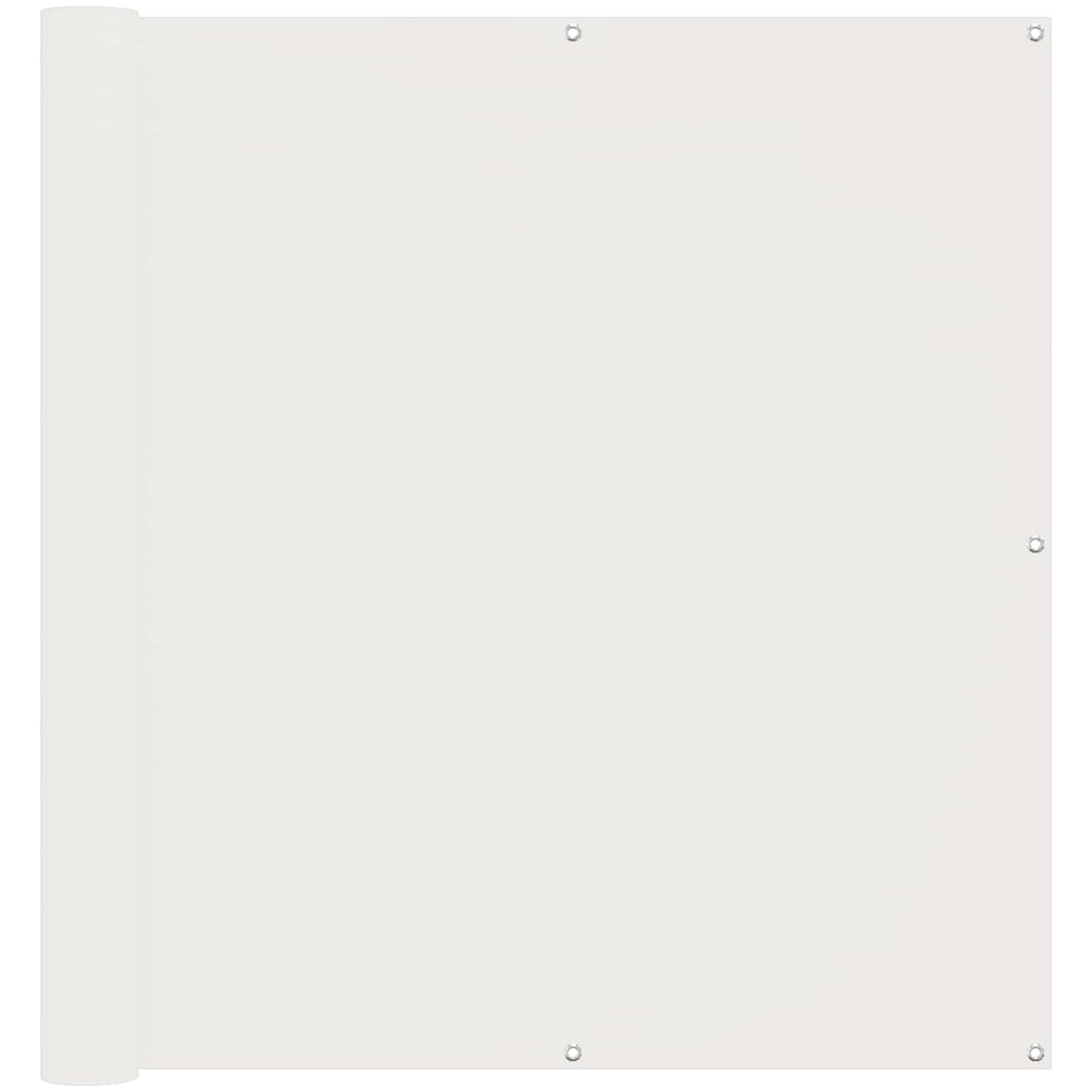 Balkonsichtschutz Weiß 110 x 600 cm Oxford-Stoff