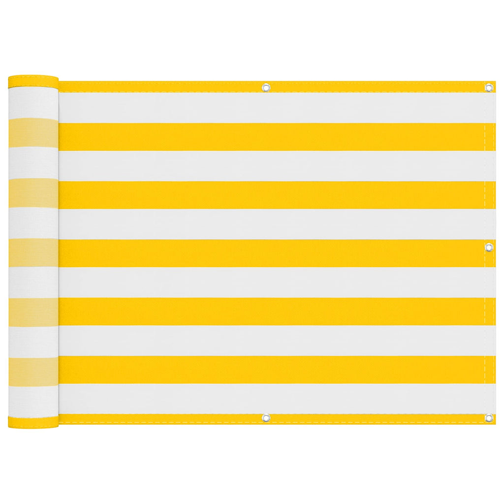 Balkonsichtschutz Gelb und Weiß 75 x 200 cm