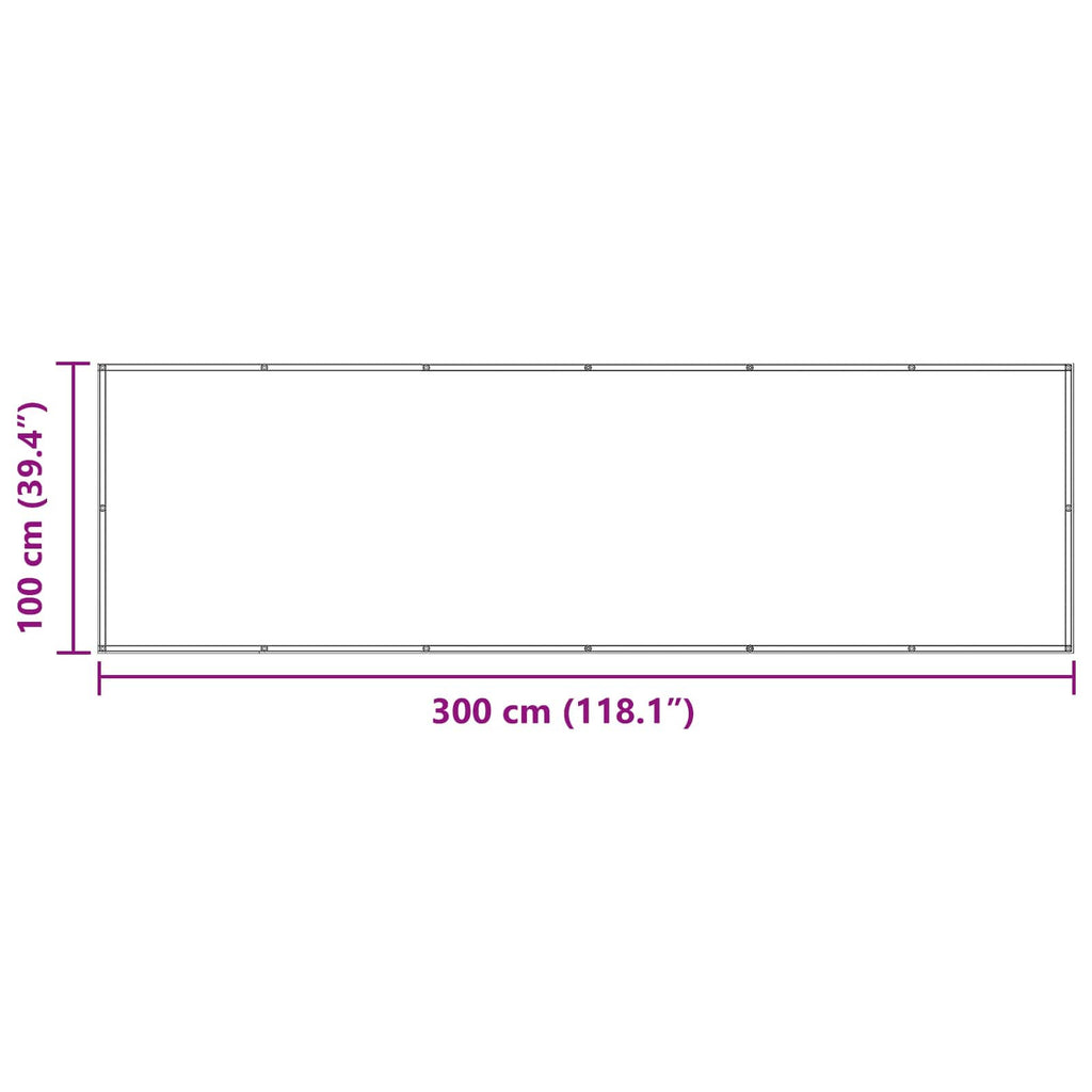 Balkonsichtschutz Gelb und Weiß 100 x 300 cm Oxford-Stoff