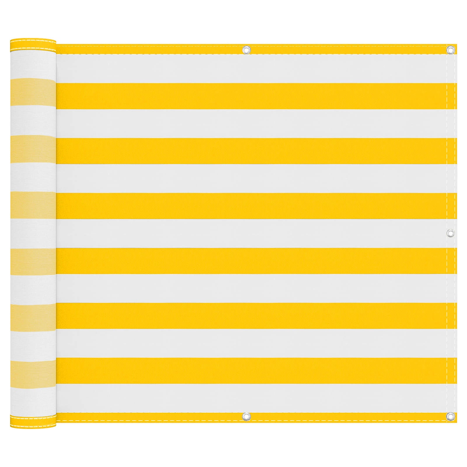 Balkonsichtschutz Gelb und Weiß 100 x 500 cm Oxford-Stoff