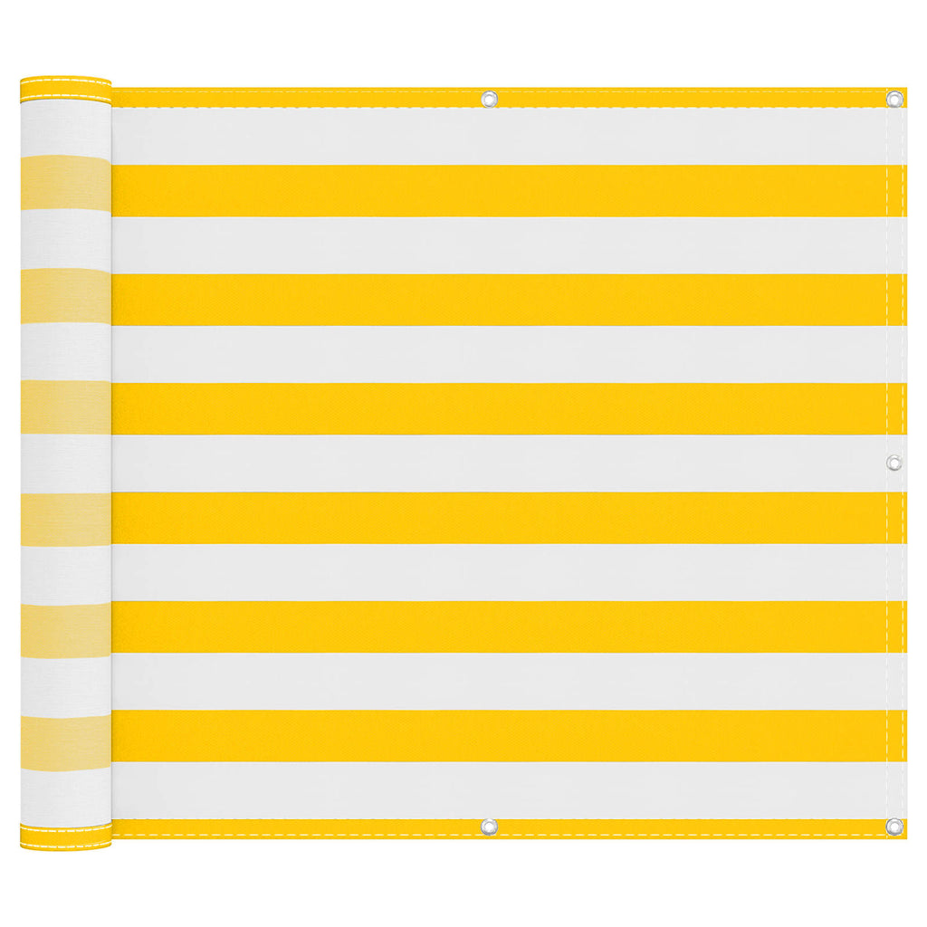Balkonsichtschutz Gelb und Weiß 100 x 800 cm Oxford-Stoff
