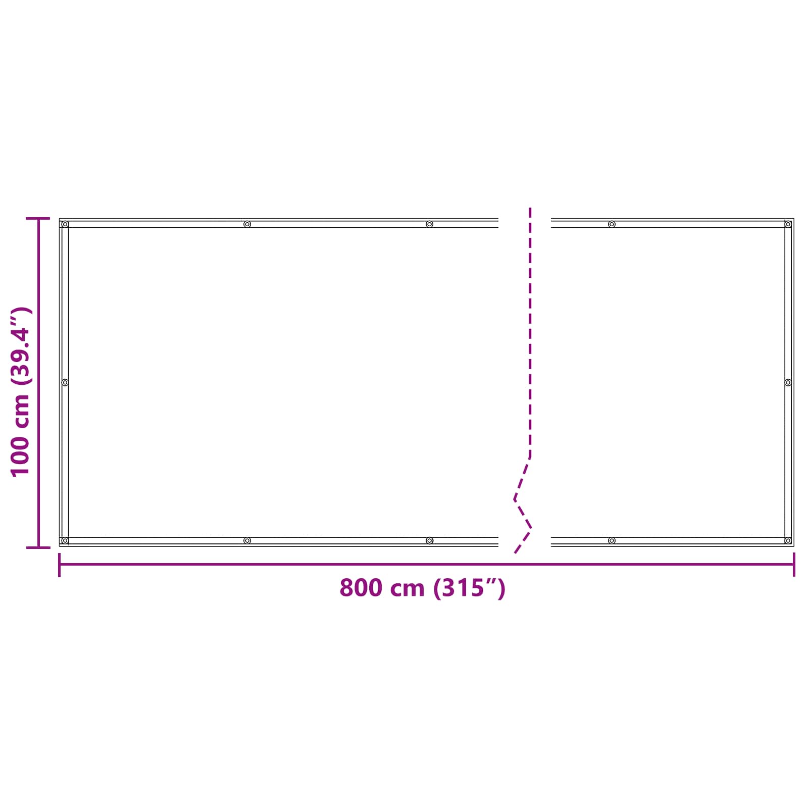 Balkonsichtschutz Gelb und Weiß 100 x 800 cm Oxford-Stoff