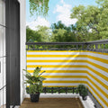 Balkonsichtschutz Gelb und Weiß 100 x 1000 cm Oxford-Stoff
