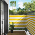 Balkonsichtschutz Gelb und Weiß 110 x 500 cm Oxford-Stoff