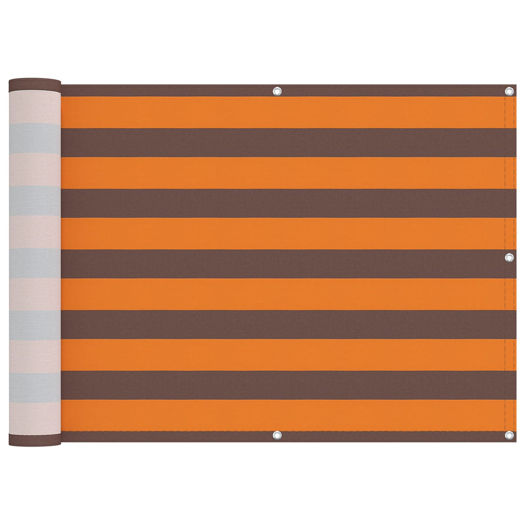 Balkonsichtschutz Orange und Braun 75 x 200 cm