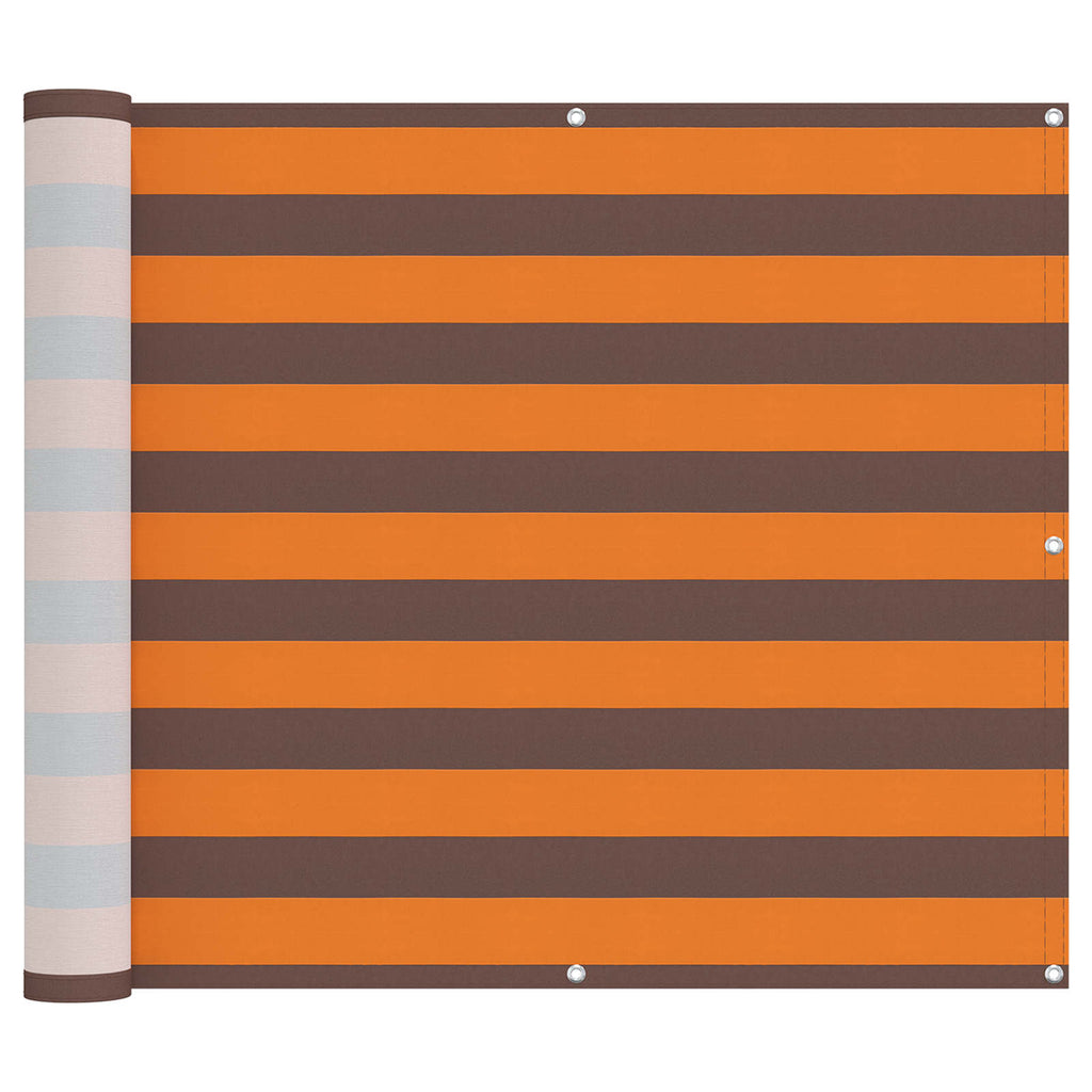 Balkonsichtschutz Orange und Braun 100 x 600 cm Oxford-Stoff