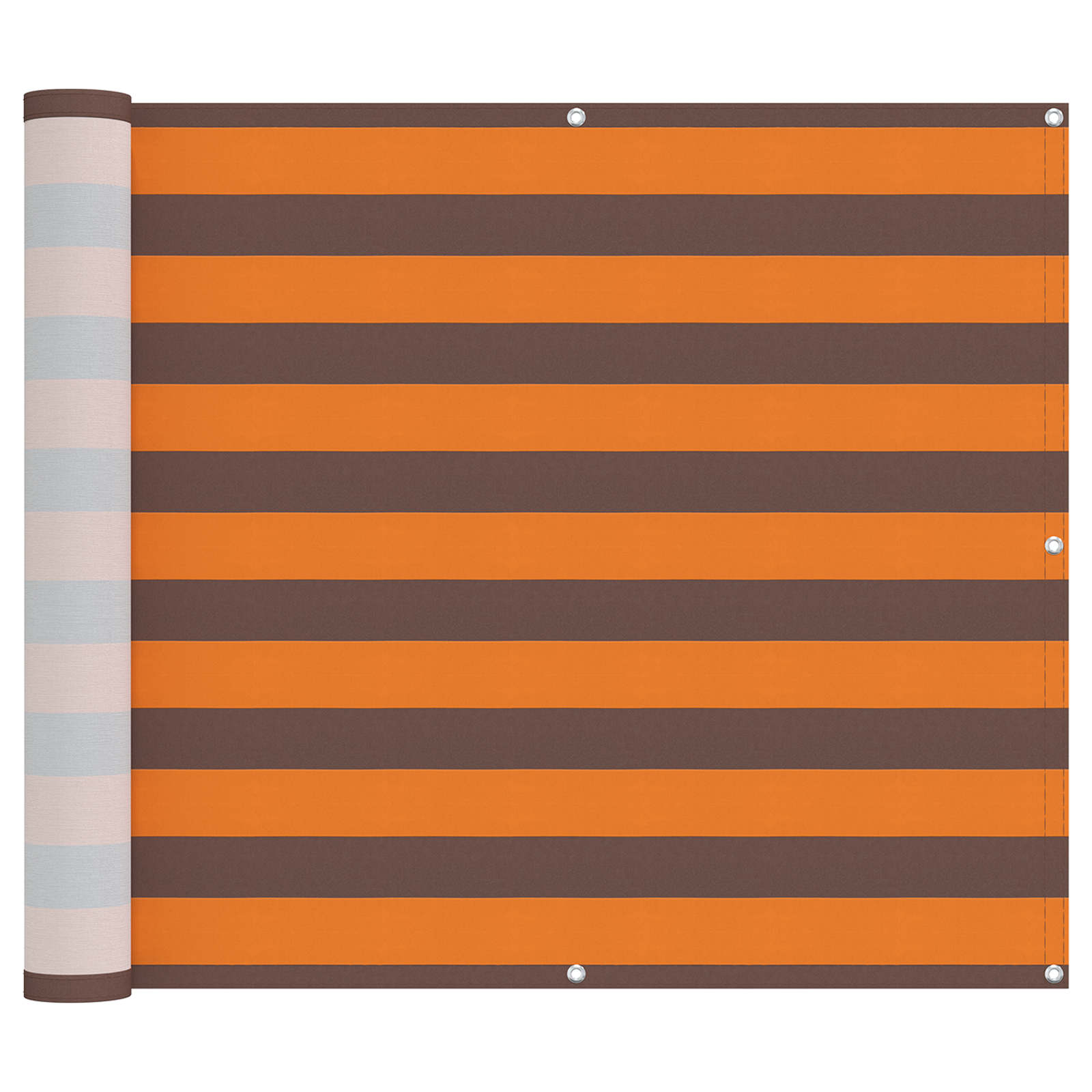 Balkonsichtschutz Orange und Braun 100 x 1000 cm Oxford-Stoff