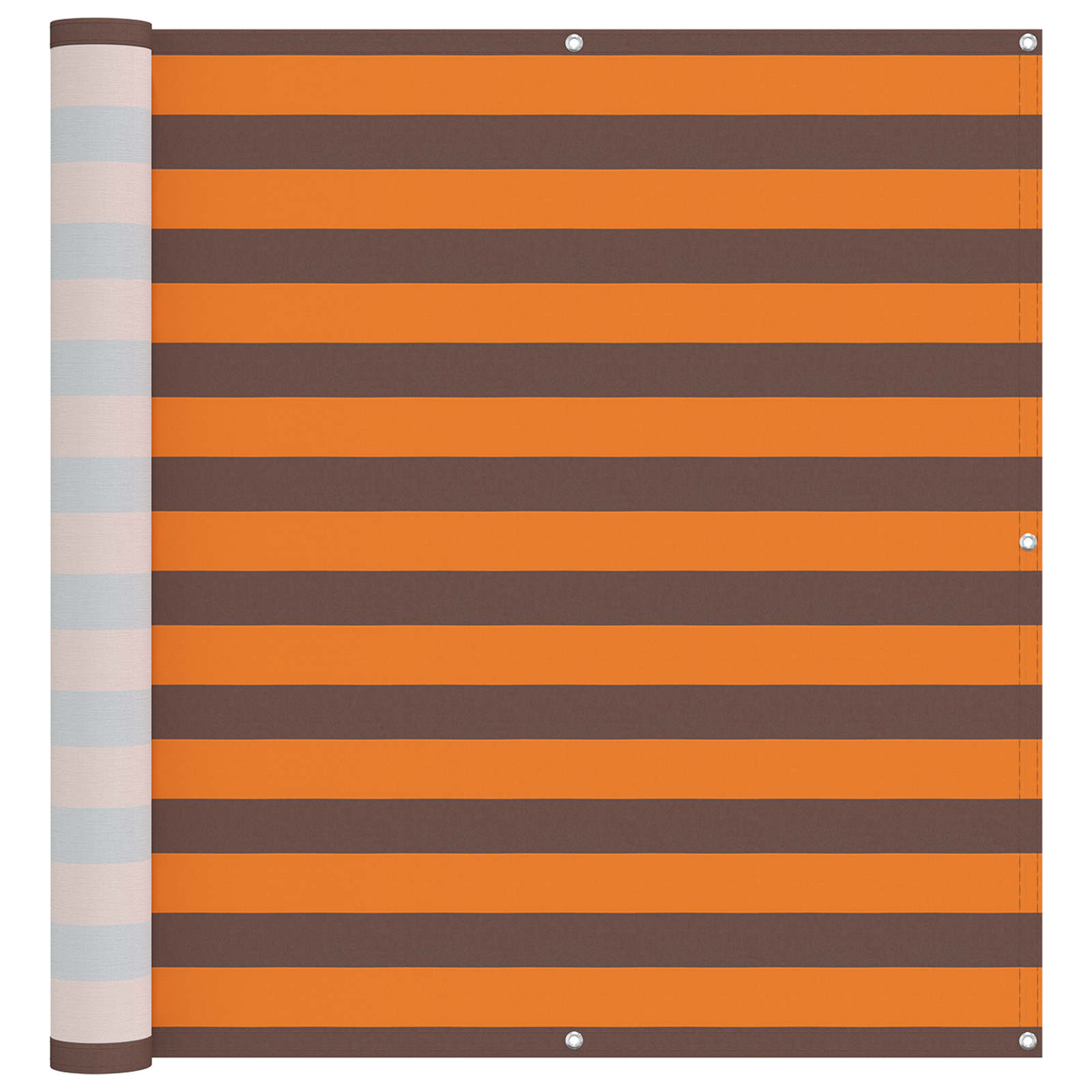 Balkonsichtschutz Orange und Braun 110 x 400 cm Oxford-Stoff