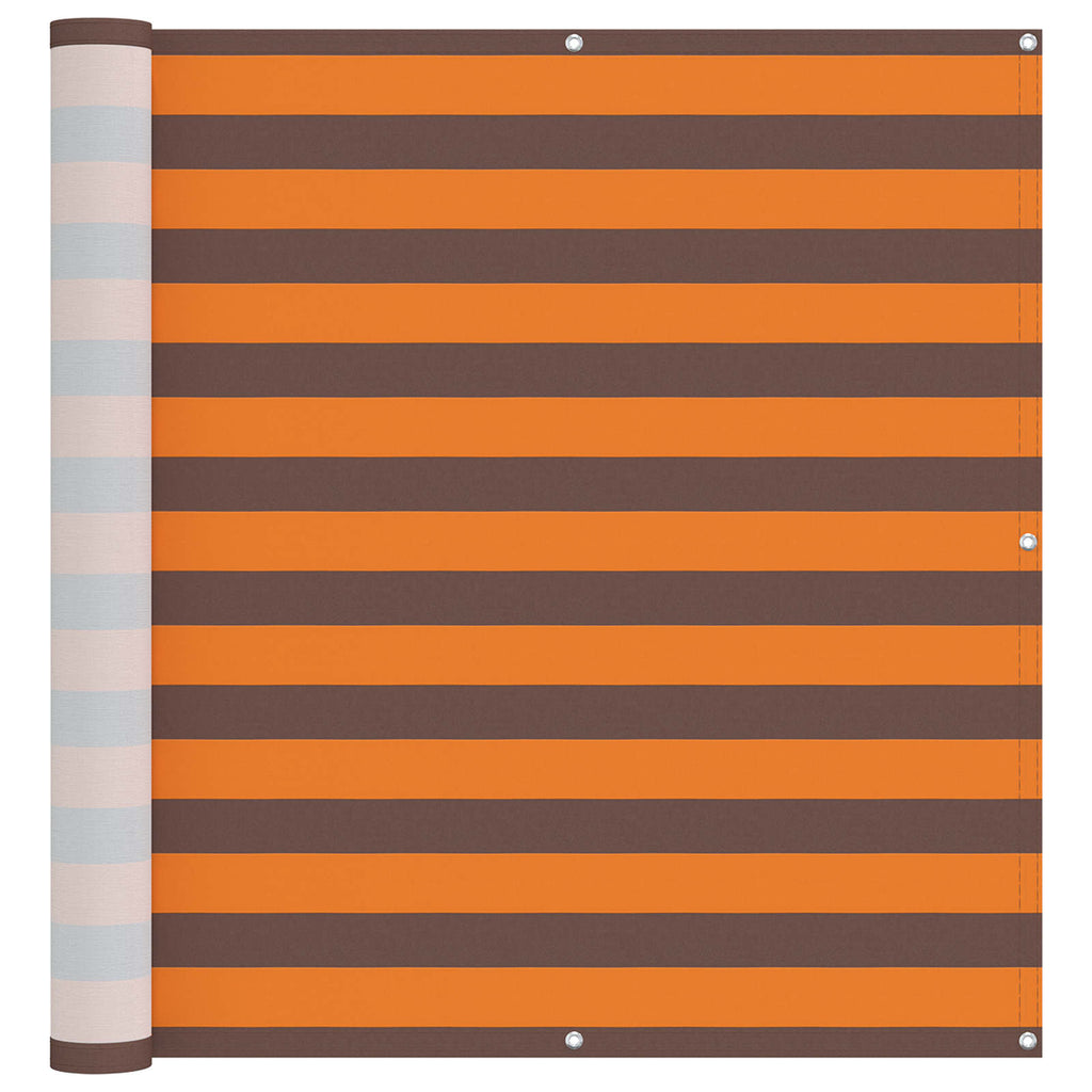 Balkonsichtschutz Orange und Braun 110 x 600 cm Oxford-Stoff