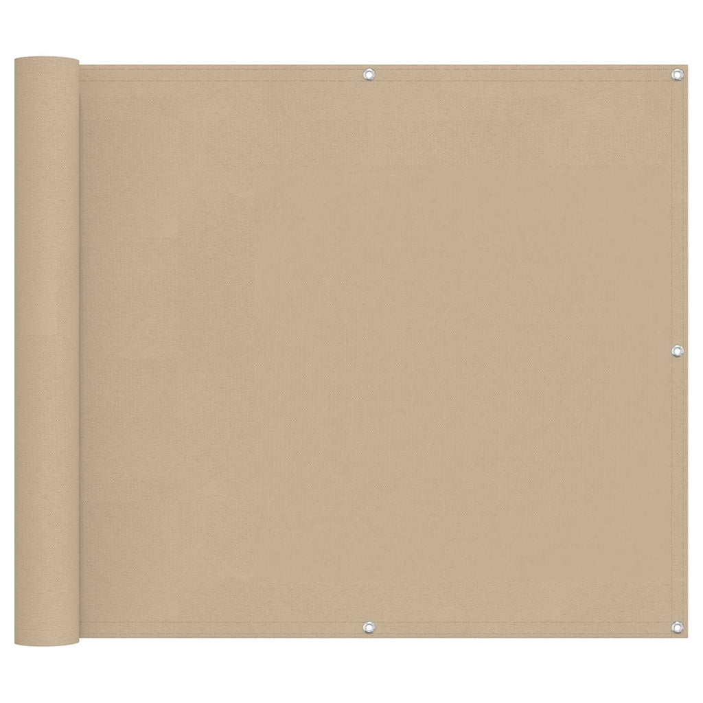 Balkonsichtschutz Beige 100 x 800 cm Oxford-Stoff