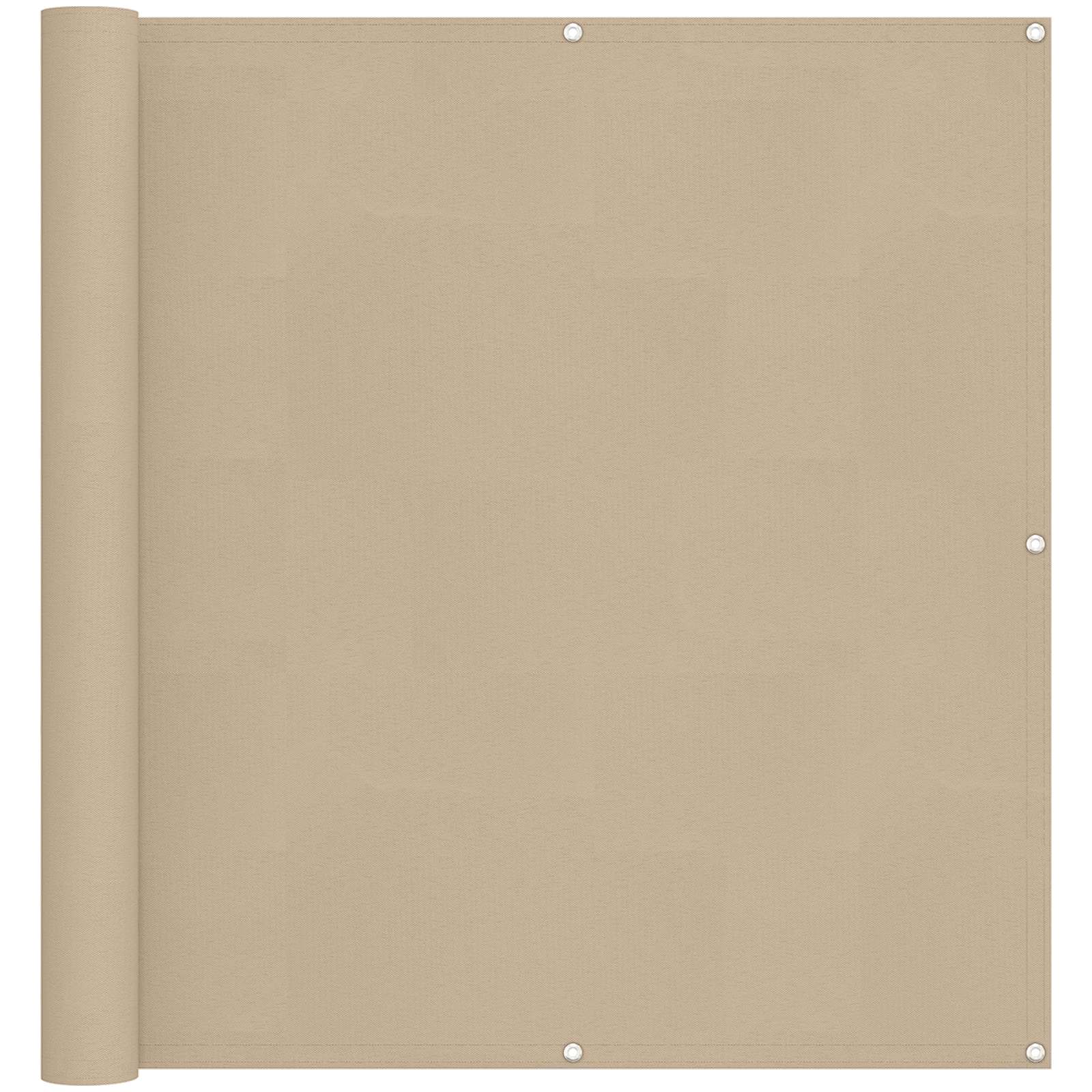 Balkonsichtschutz Beige 110 x 700 cm Oxford-Stoff
