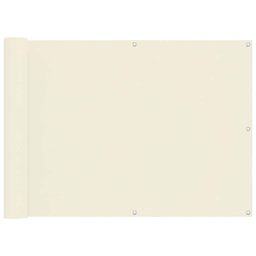 Balkonsichtschutz Creme 75 x 200 cm Oxford-Stoff