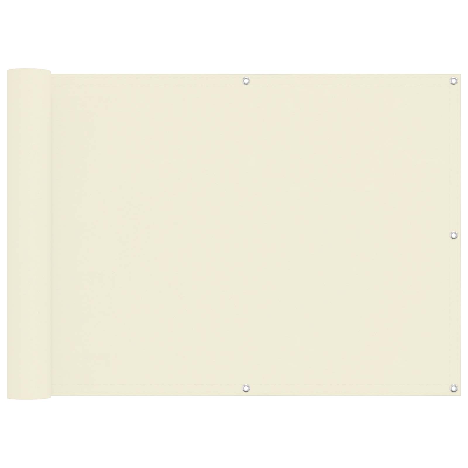 Balkonsichtschutz Creme 75 x 200 cm Oxford-Stoff