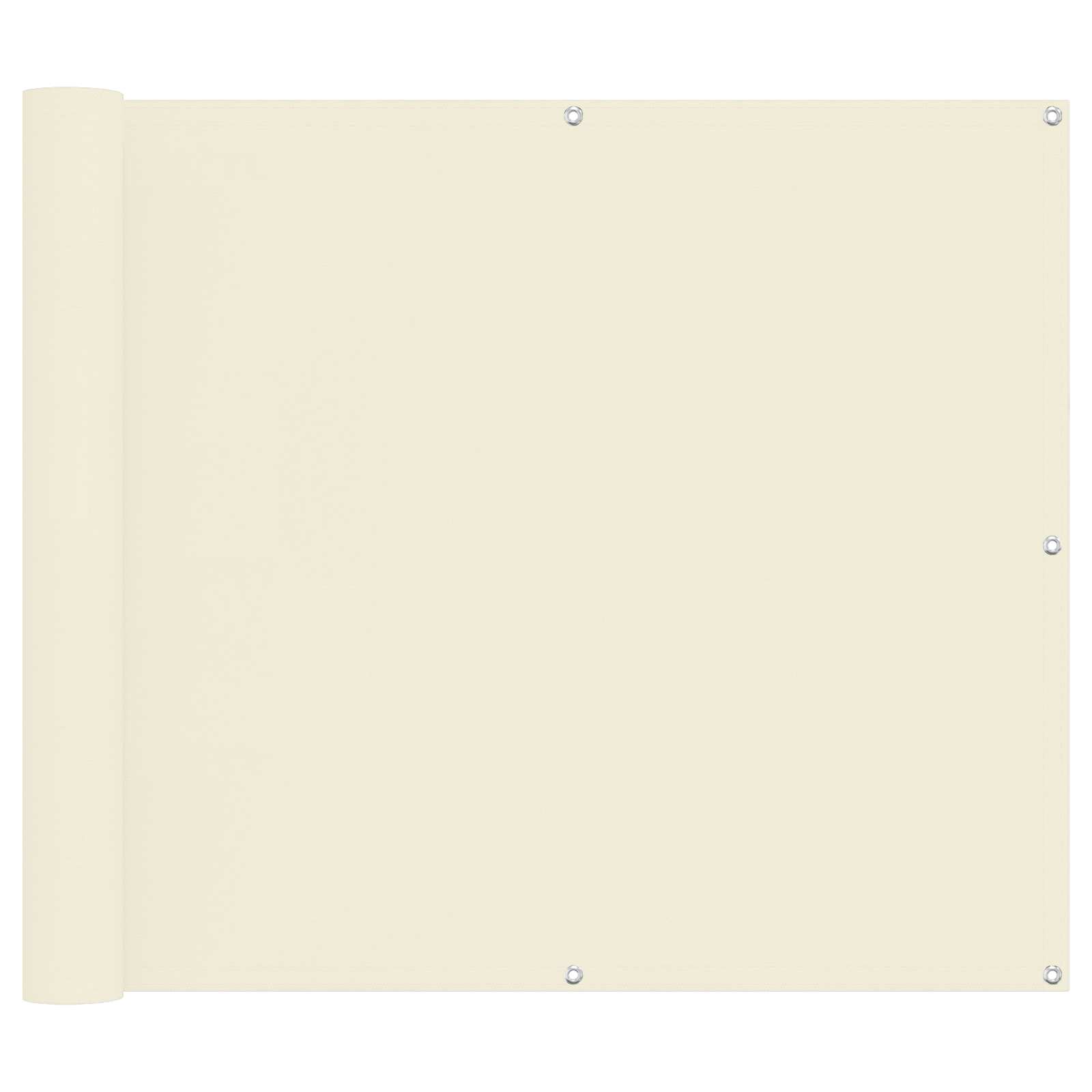 Balkonsichtschutz Creme 100 x 200 cm Oxford-Stoff
